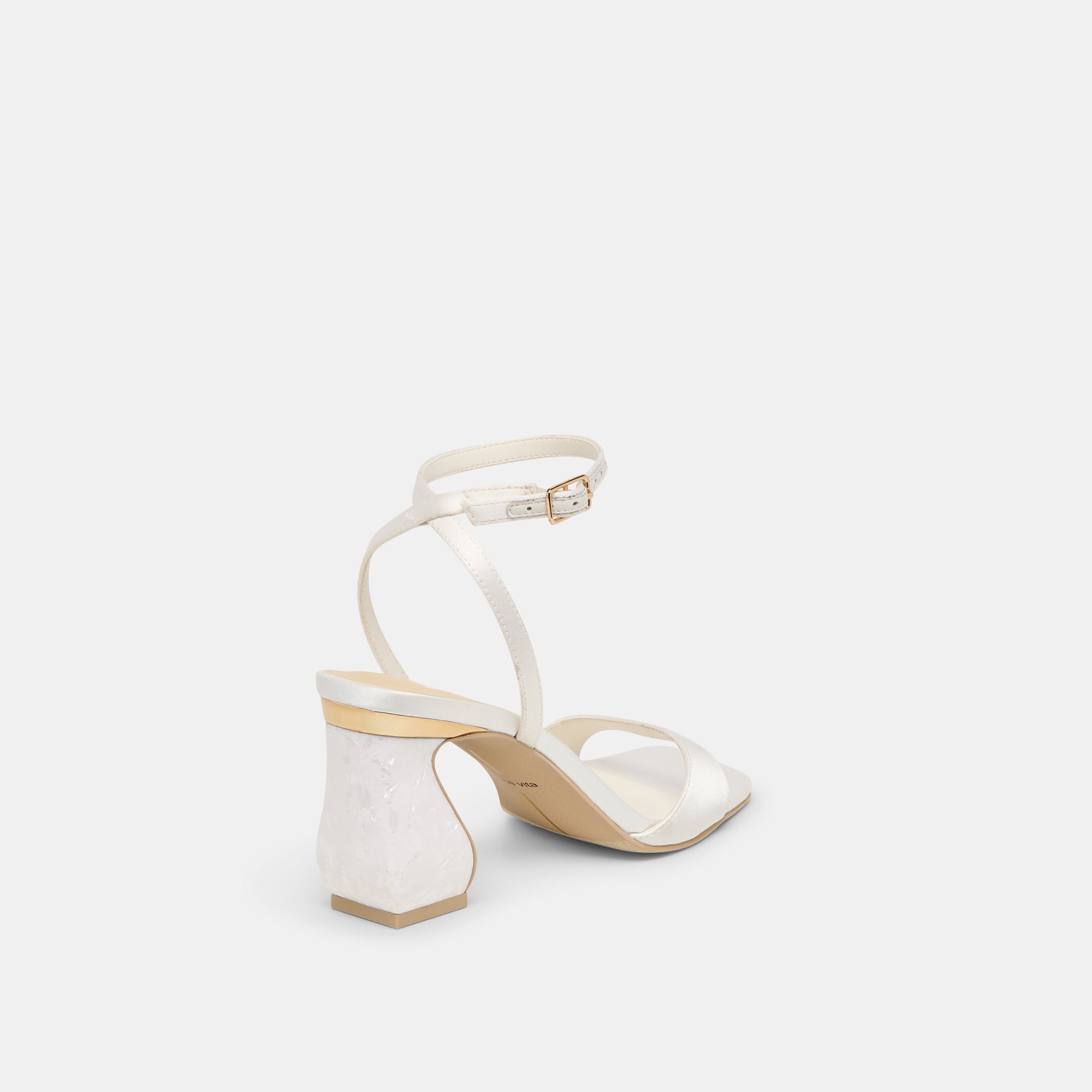 TILDA HEELS TRUE WHITE SATIN - Image 5