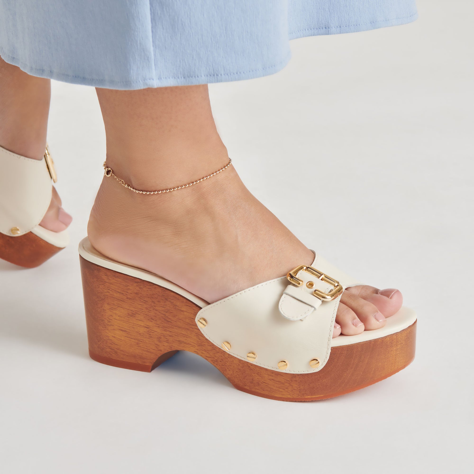 YALAH HEELS OFF WHITE LEATHER - Image 6