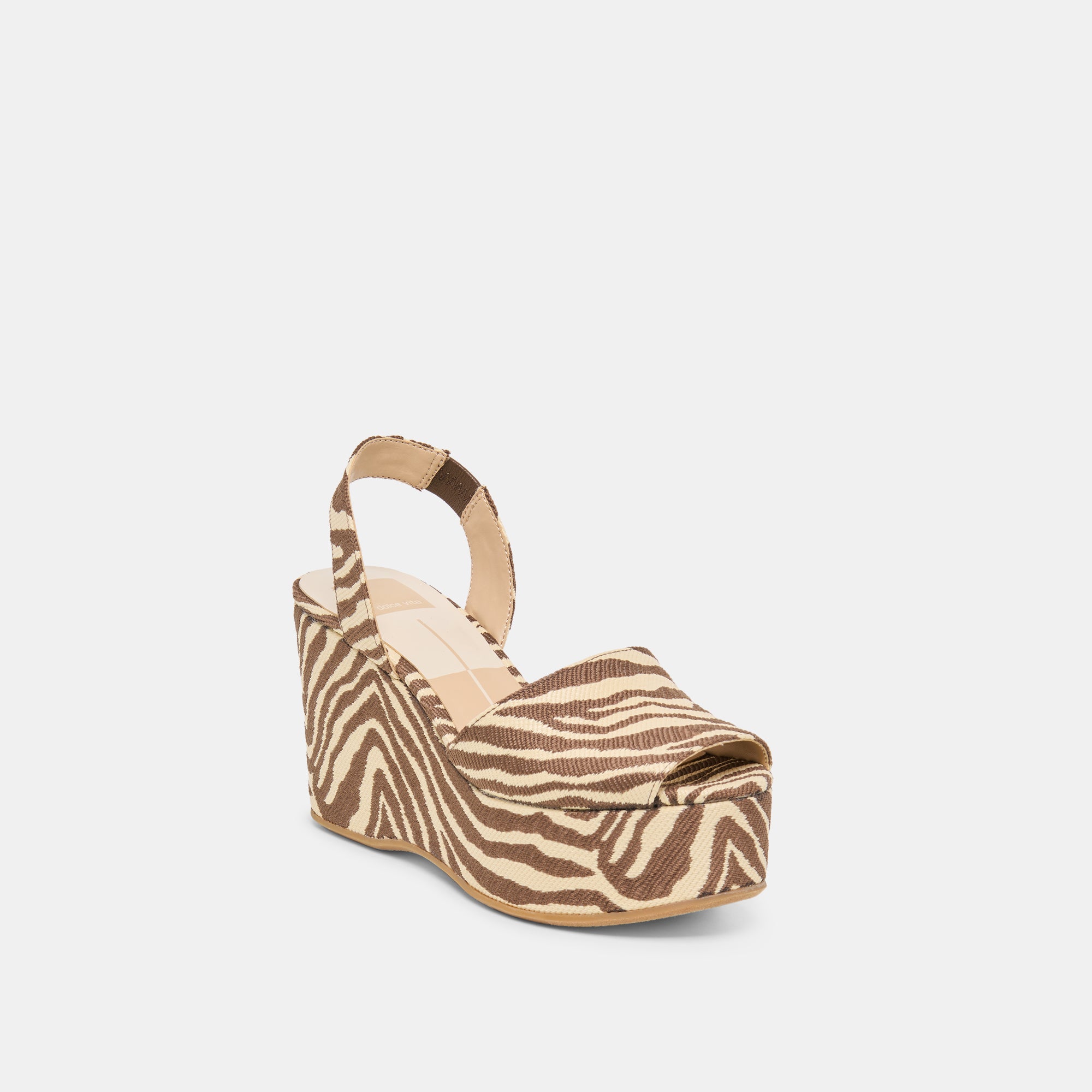 AKERA WEDGES BEIGE ZEBRA RAFFIA - Image 2