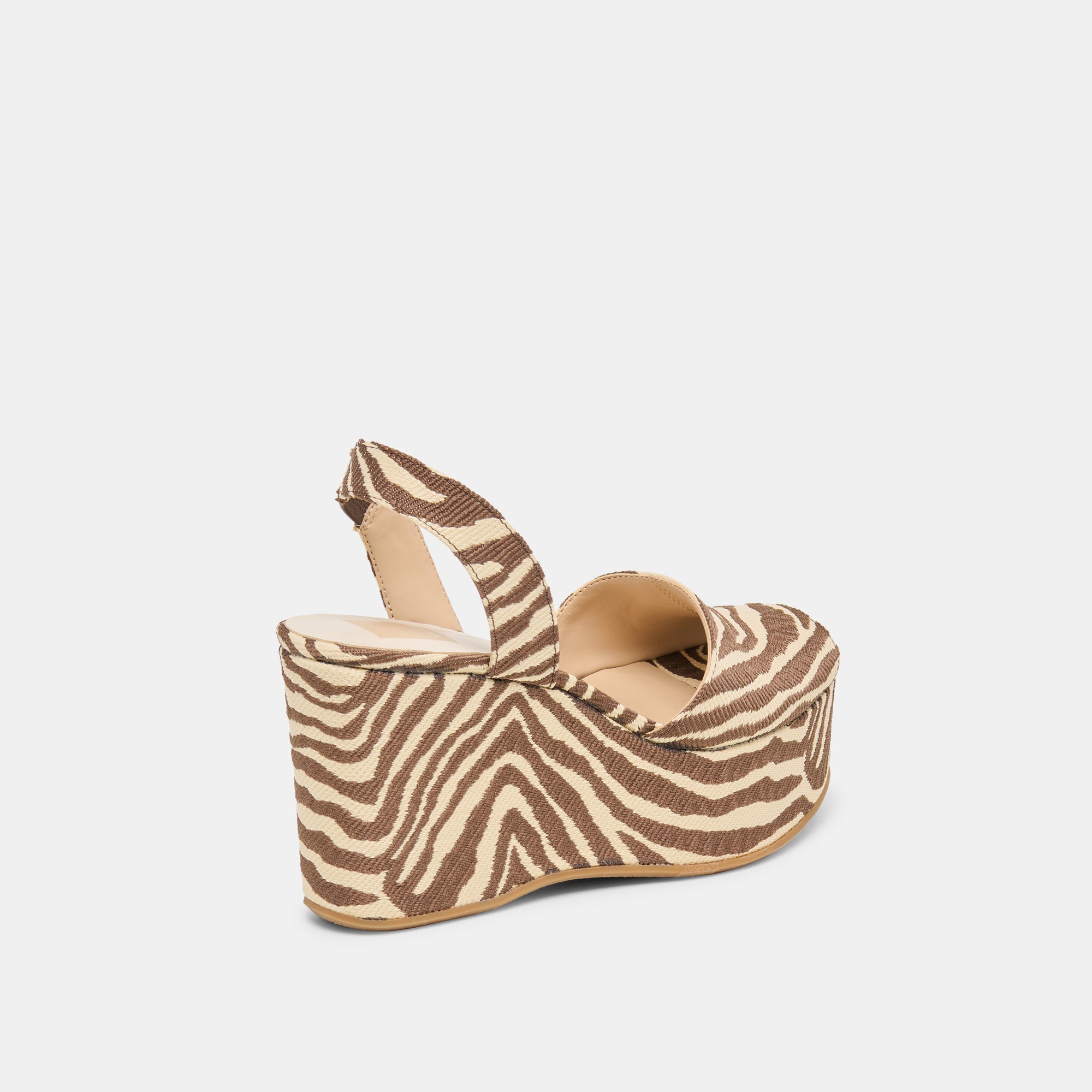 AKERA WEDGES BEIGE ZEBRA RAFFIA - Image 3