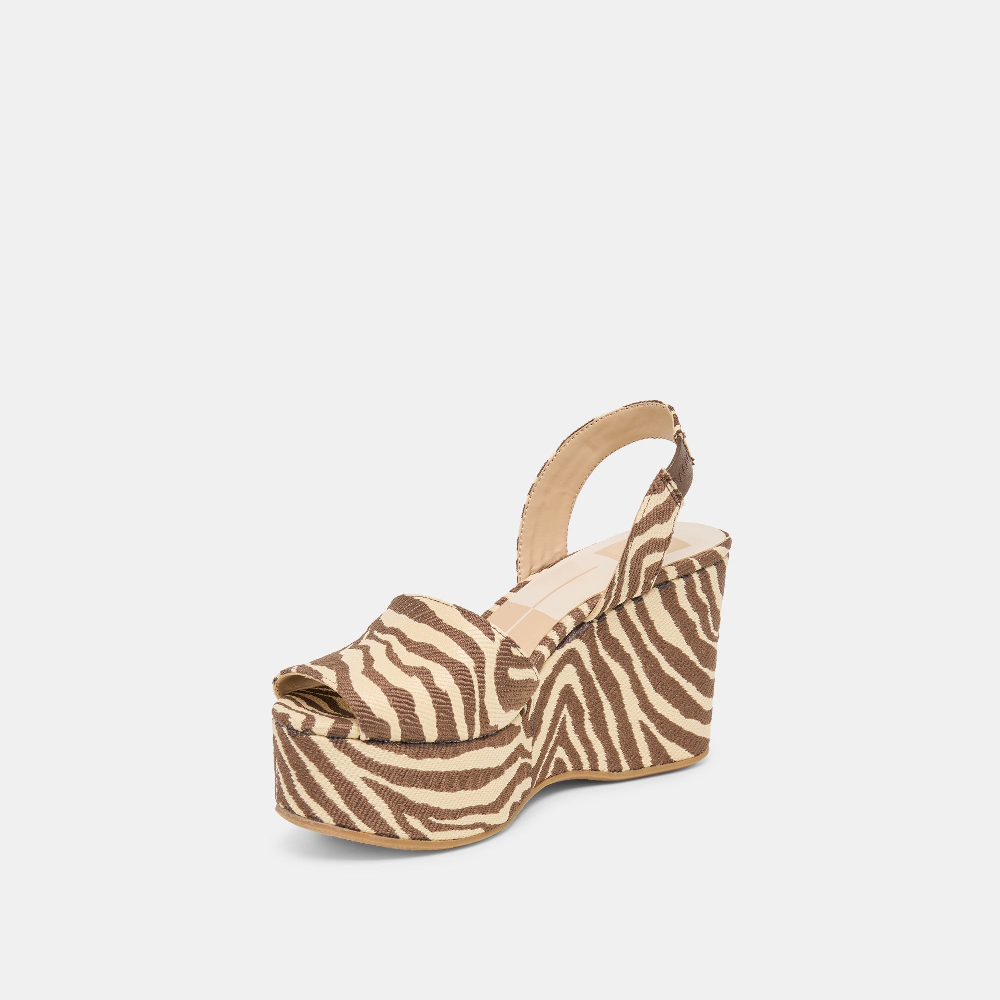 AKERA WEDGES BEIGE ZEBRA RAFFIA - Image 4