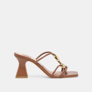 ALAYNA HEELS COGNAC LEATHER