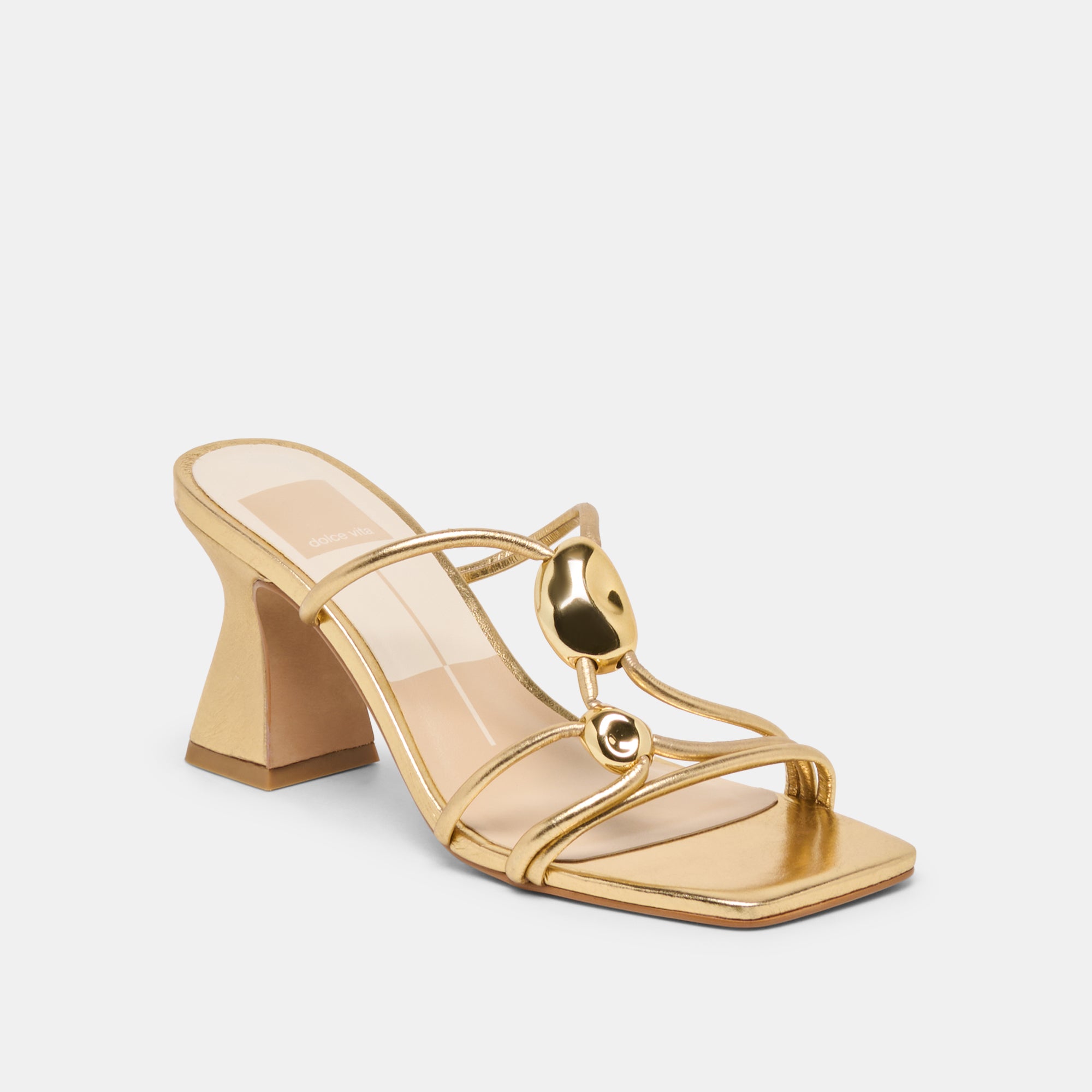ALAYNA HEELS GOLD LEATHER - Image 2