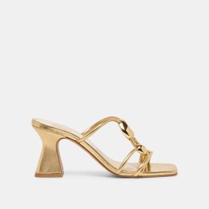 ALAYNA HEELS GOLD LEATHER