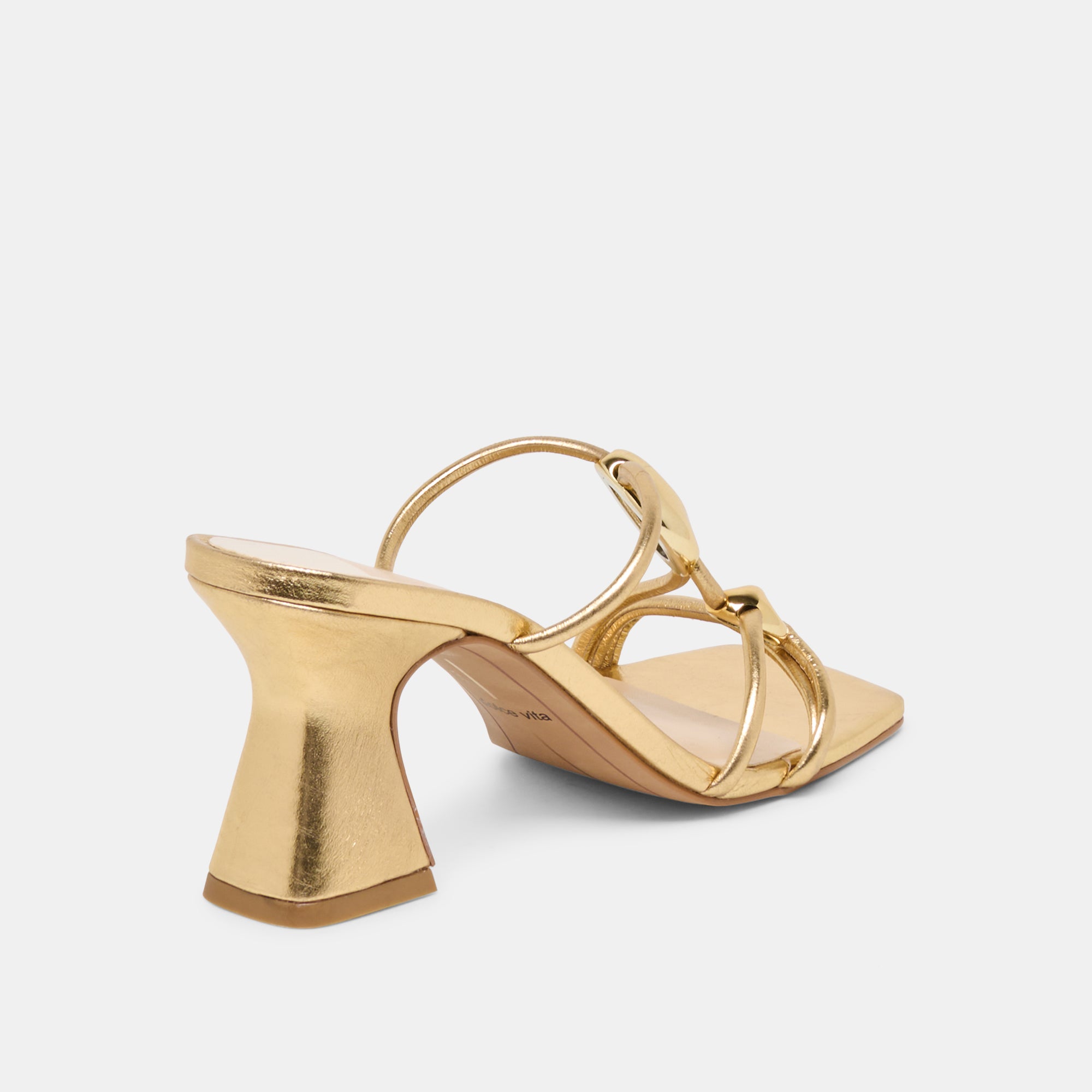 ALAYNA HEELS GOLD LEATHER - Image 3