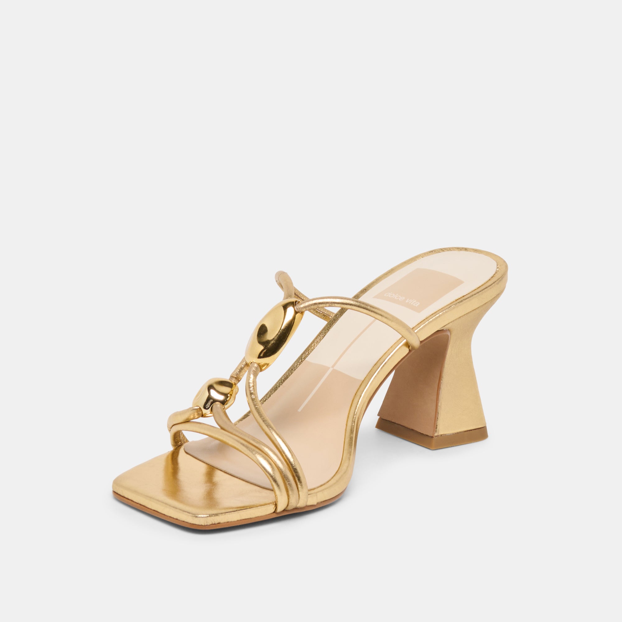 ALAYNA HEELS GOLD LEATHER - Image 4