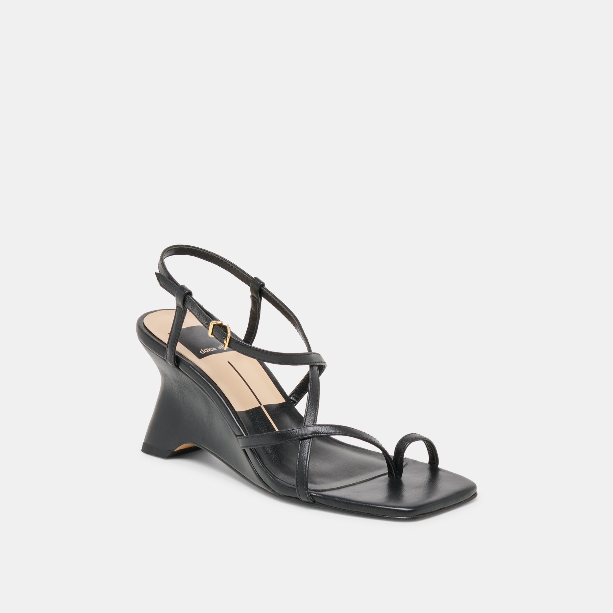 AYLEE WEDGES BLACK LEATHER - Image 2