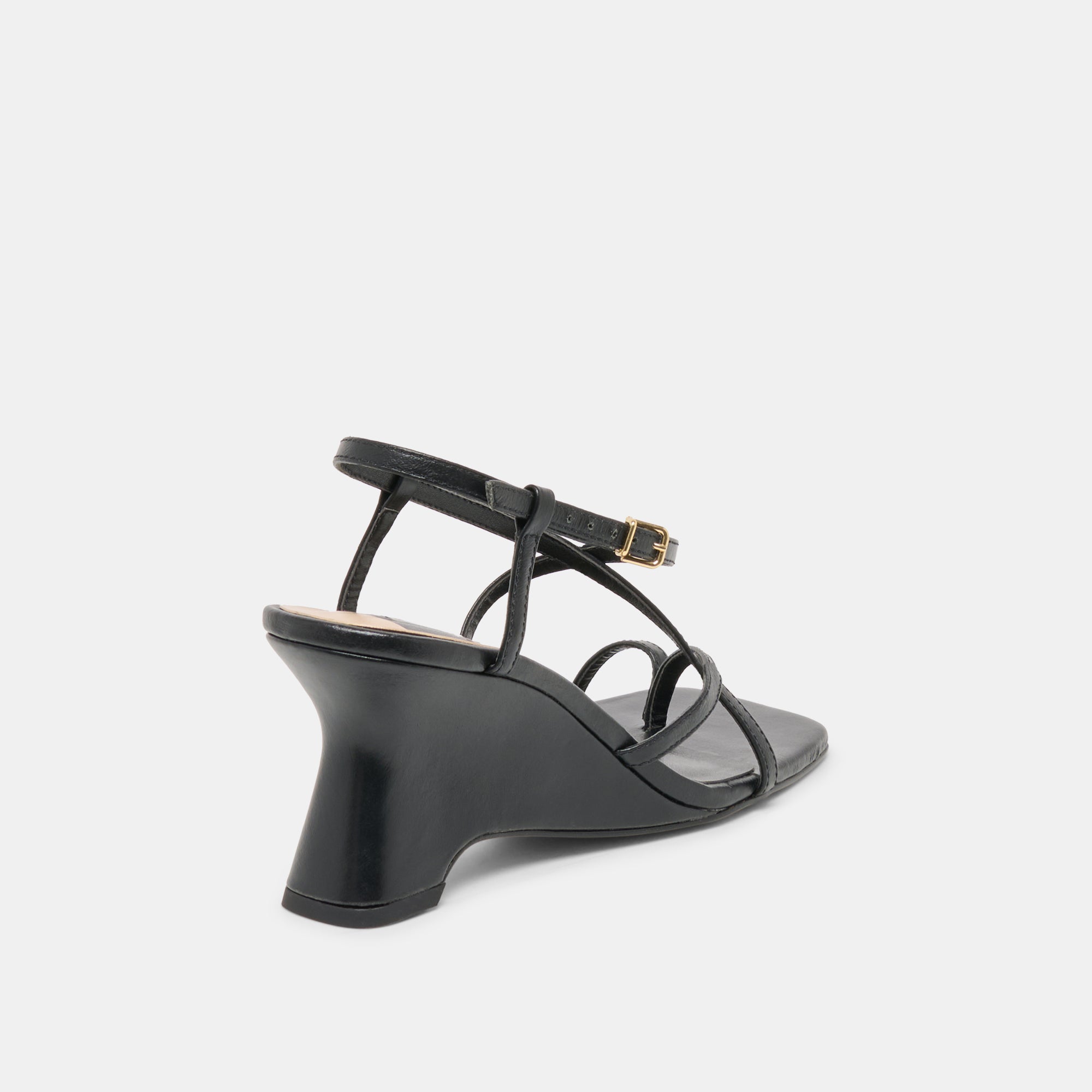 AYLEE WEDGES BLACK LEATHER - Image 3