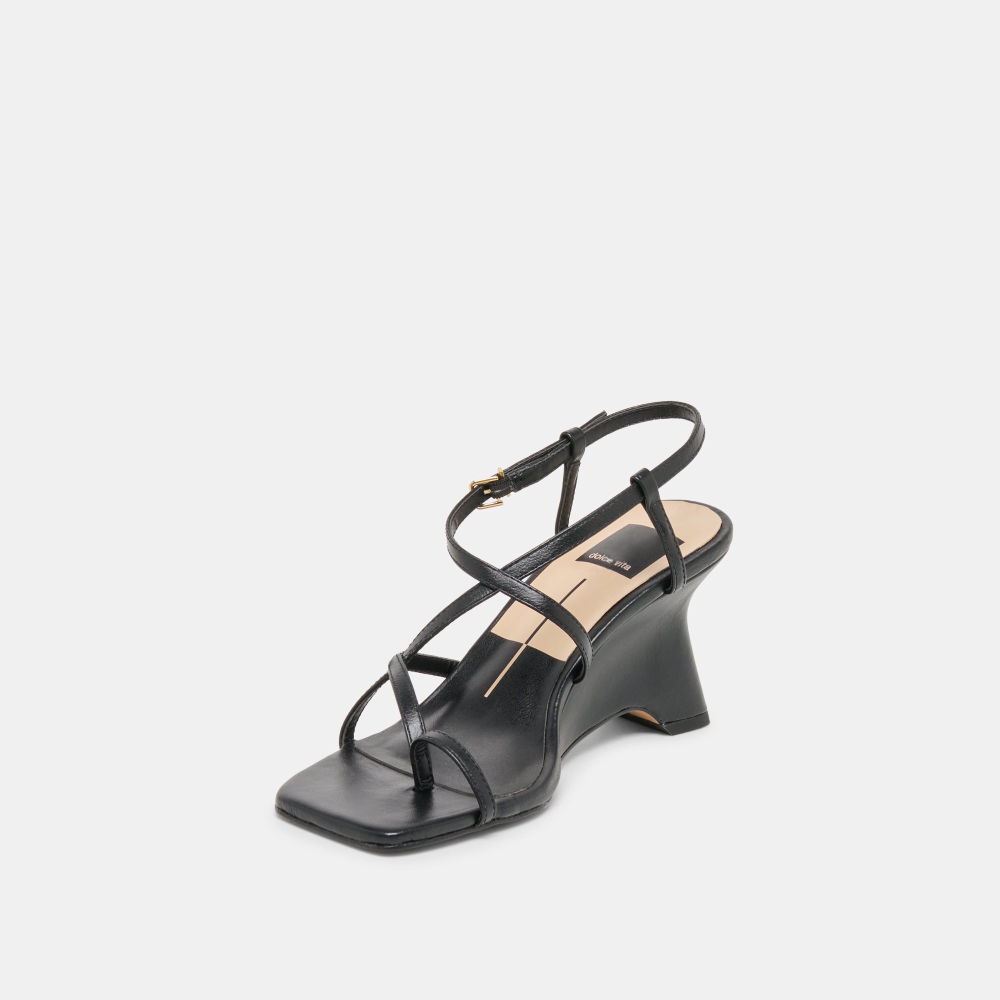 AYLEE WEDGES BLACK LEATHER - Image 4