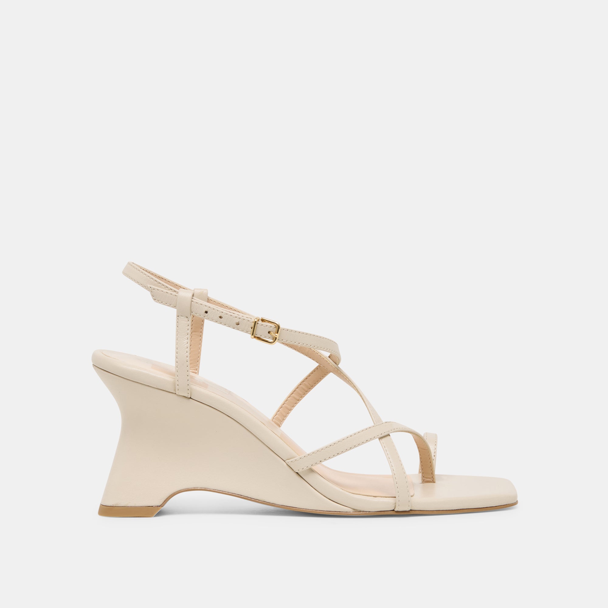 AYLEE WEDGES CREAM LEATHER