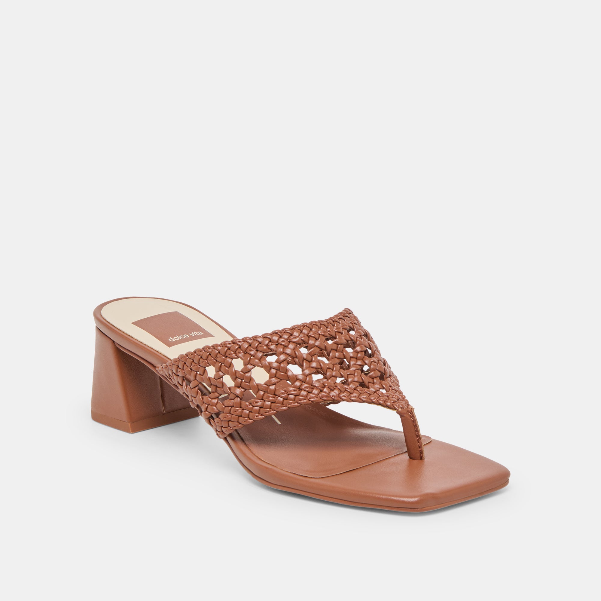 BARLO HEELS COGNAC WOVEN STELLA - Image 3