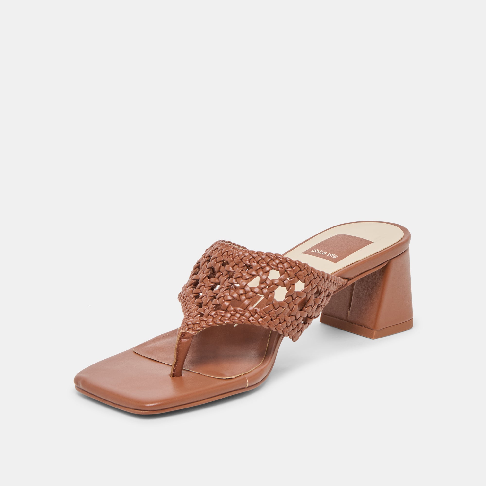 BARLO HEELS COGNAC WOVEN STELLA - Image 6