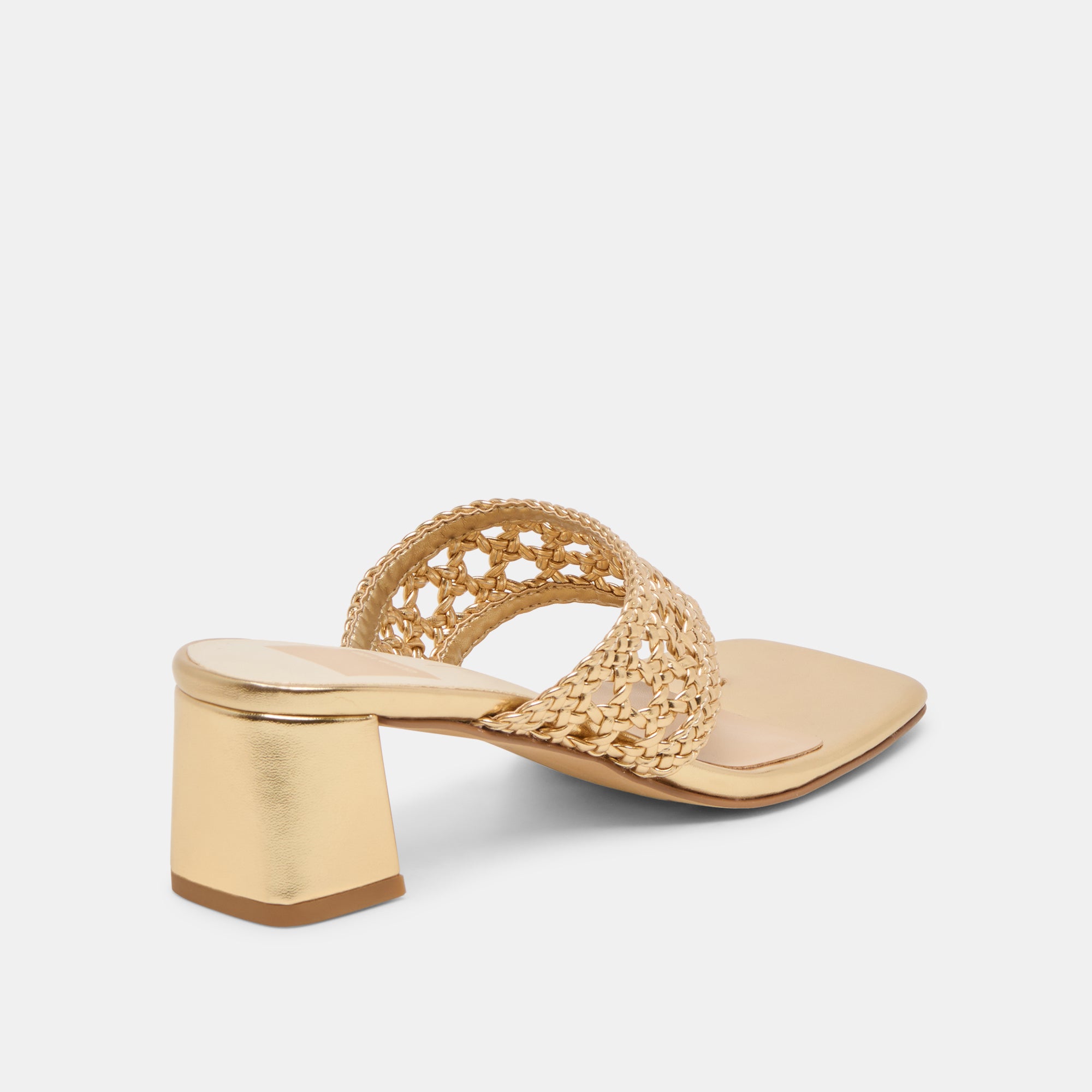 BARLO HEELS GOLD WOVEN STELLA - Image 5