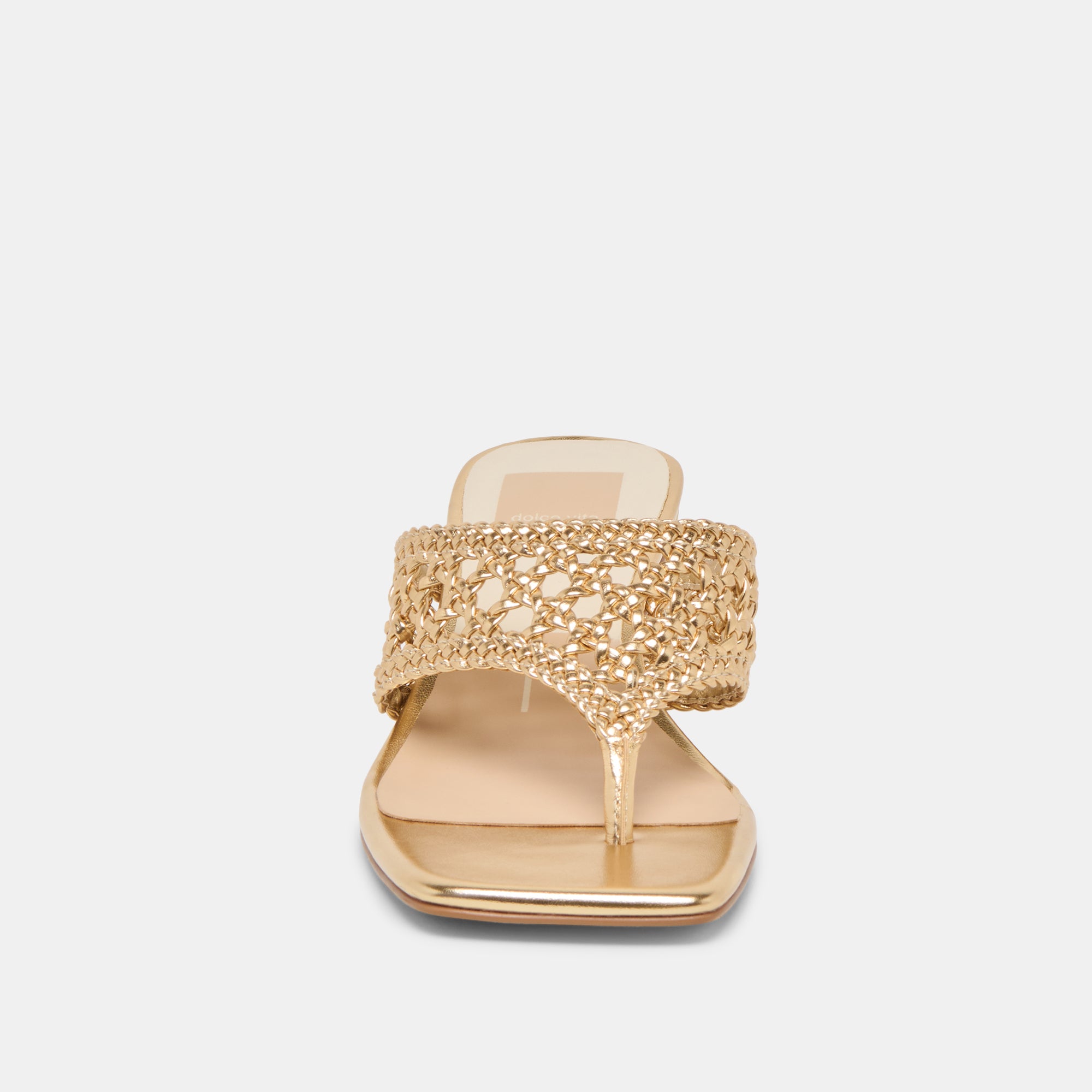 BARLO HEELS GOLD WOVEN STELLA - Image 8