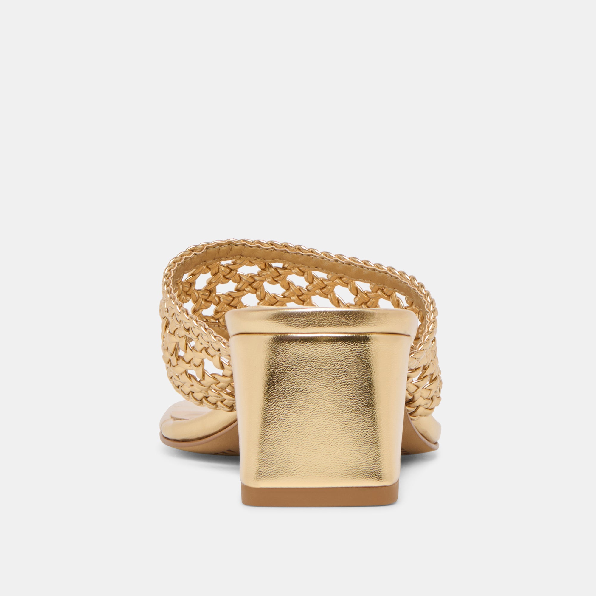 BARLO HEELS GOLD WOVEN STELLA - Image 9