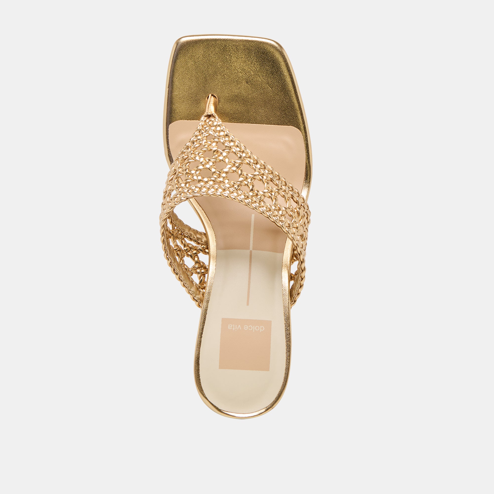 BARLO HEELS GOLD WOVEN STELLA - Image 10