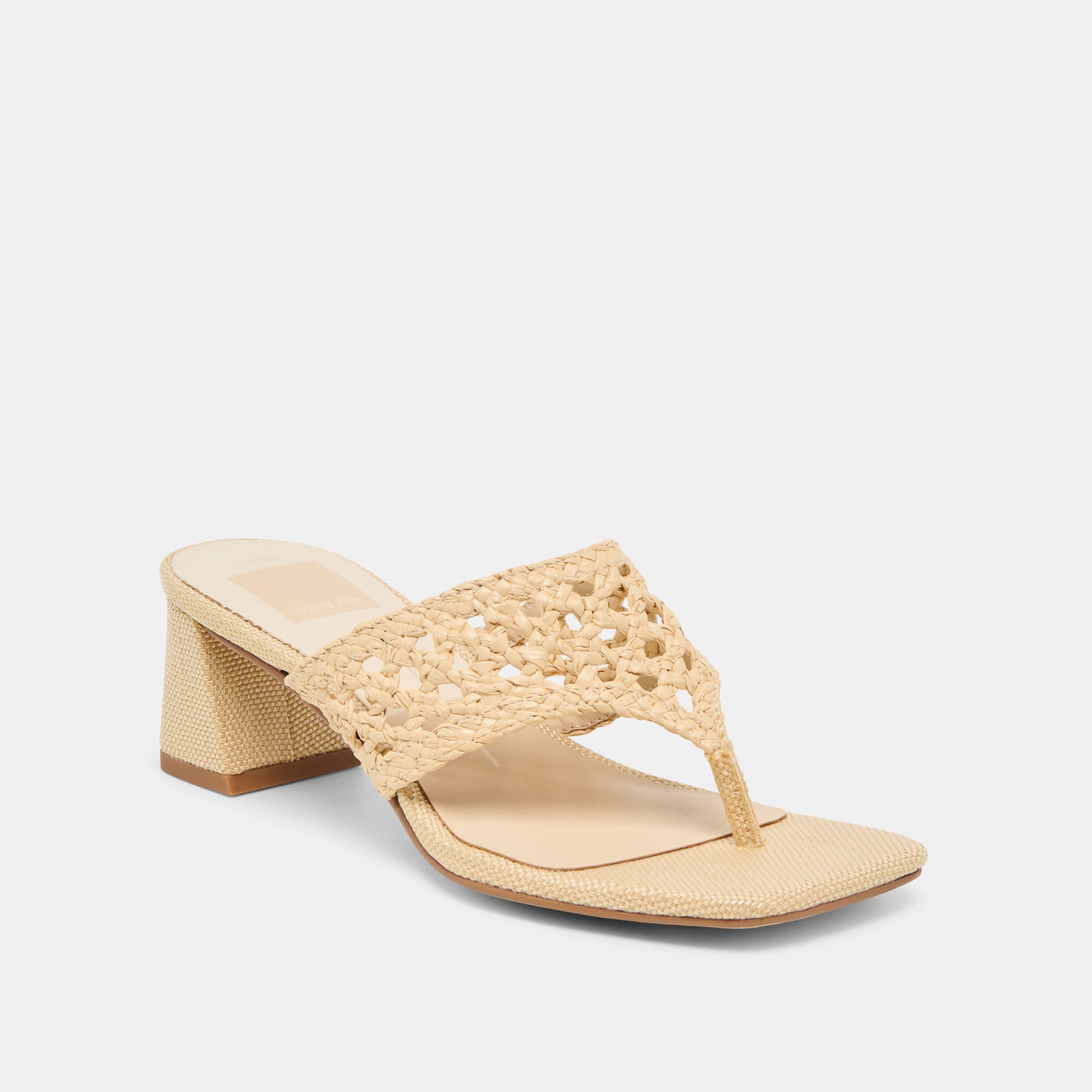 BARLO HEELS LT NATURAL WOVEN RAFFIA - Image 3