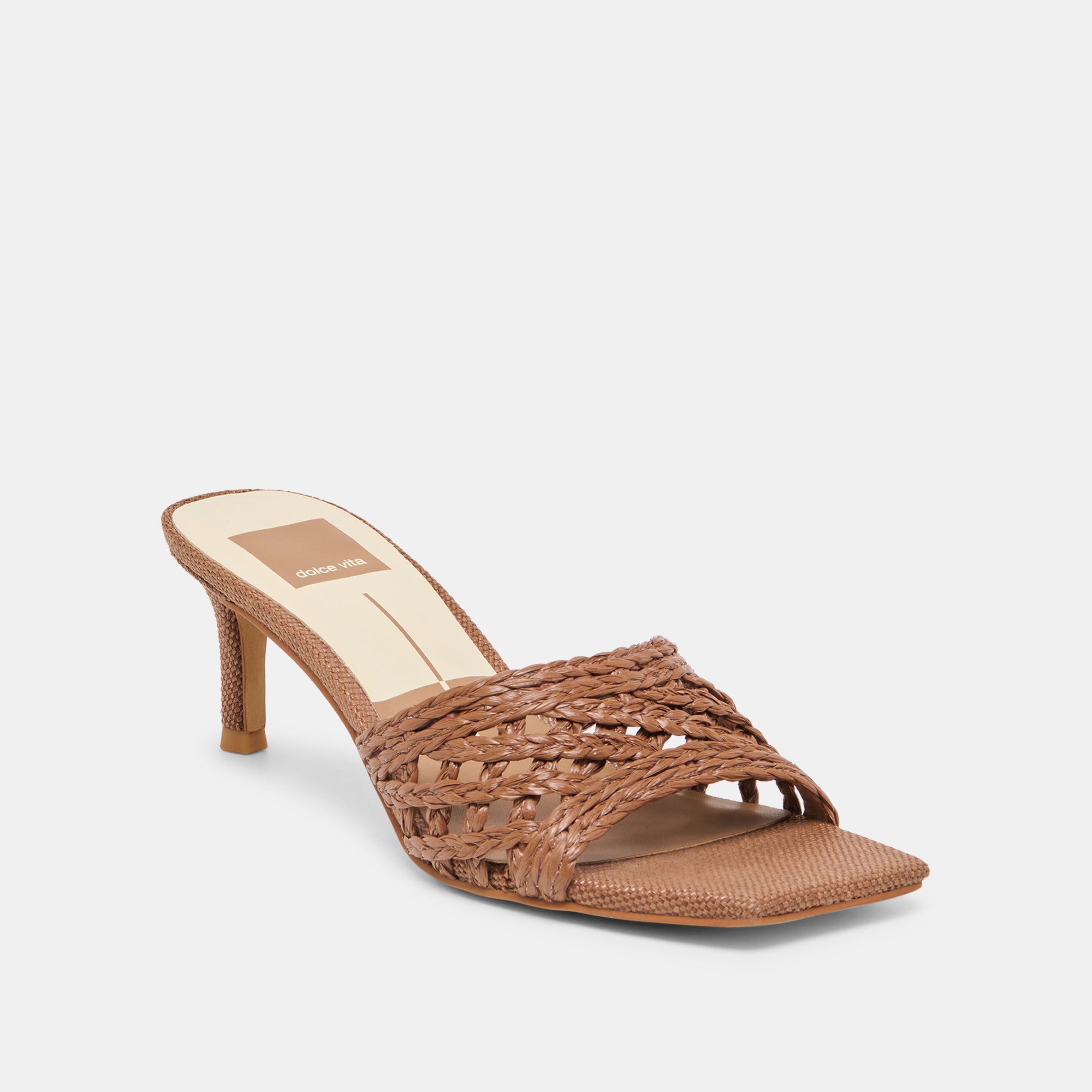 BOWEN HEELS COGNAC RAFFIA - Image 3