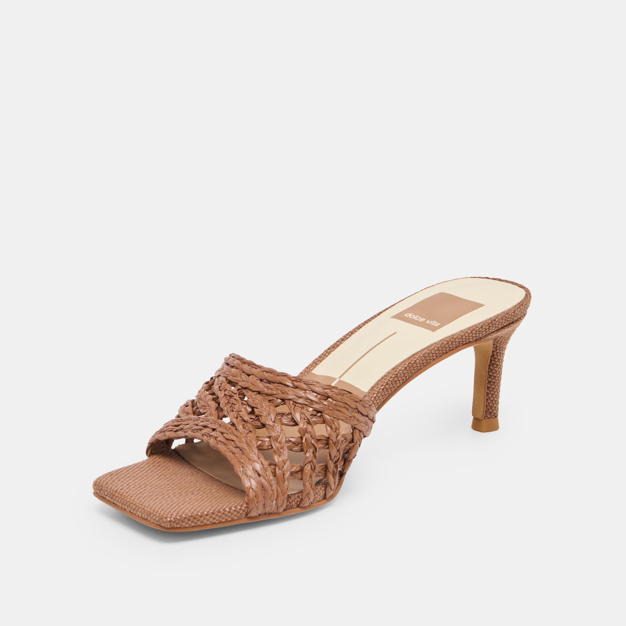 BOWEN HEELS COGNAC RAFFIA - Image 7