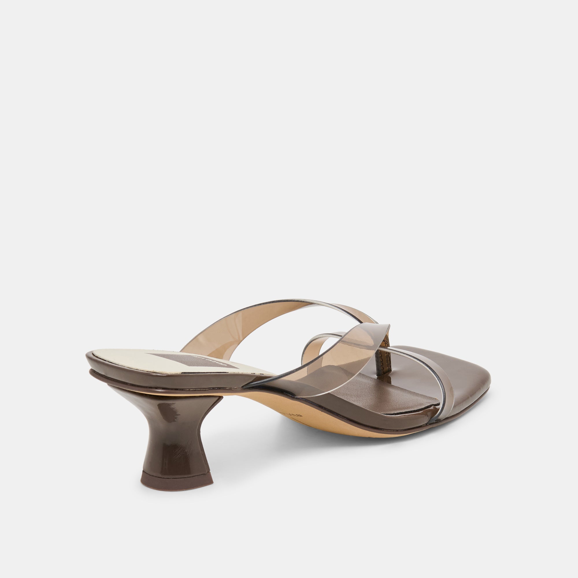 BREVEL VINYL WIDE HEELS DK BROWN JELLY - Image 3