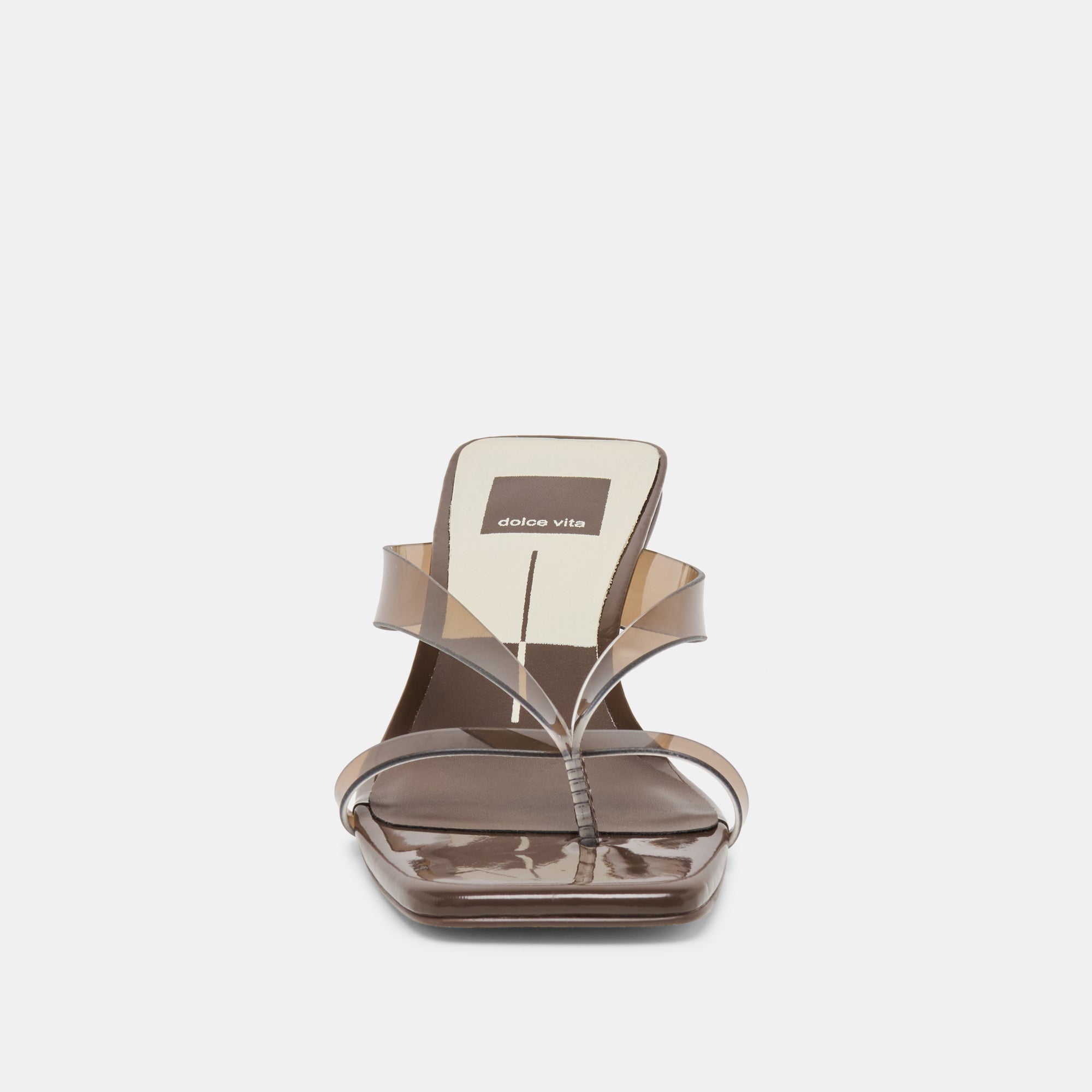 BREVEL VINYL WIDE HEELS DK BROWN JELLY - Image 6