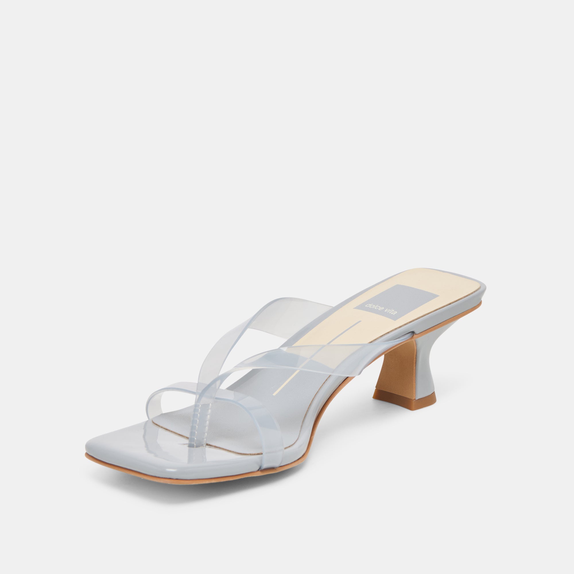 BREVEL VINYL WIDE HEELS DUSTY BLUE JELLY - Image 4
