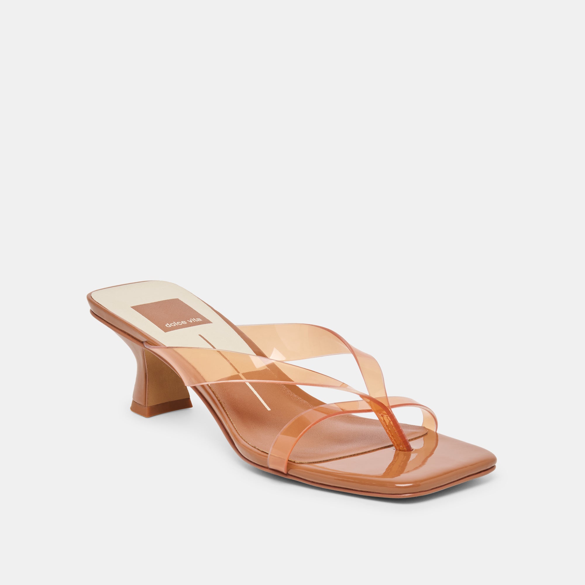 BREVEL VINYL WIDE HEELS WHISKEY JELLY - Image 2