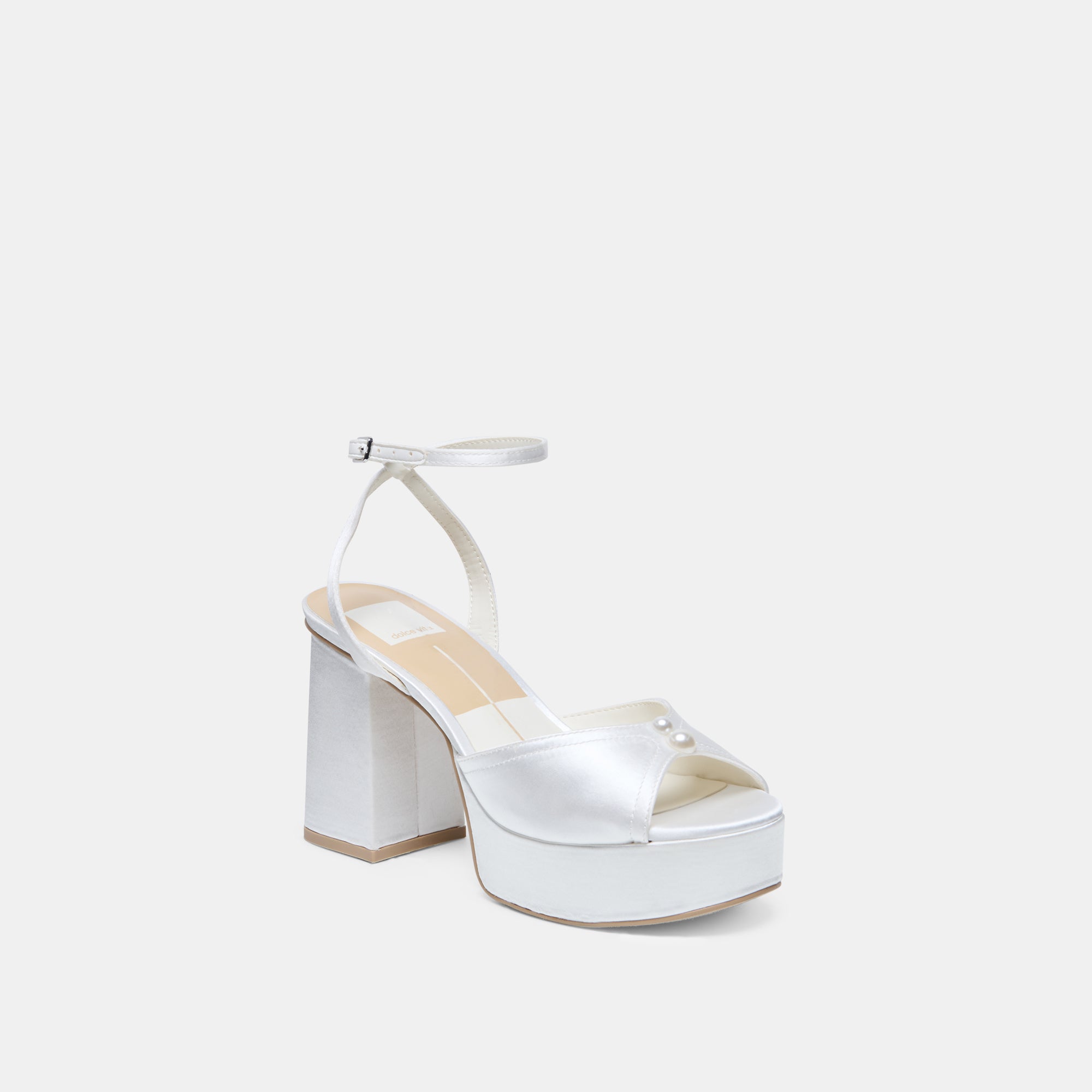 BRYLA HEELS WHITE SATIN - Image 3