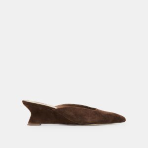 CAMY MULES DK BROWN SUEDE