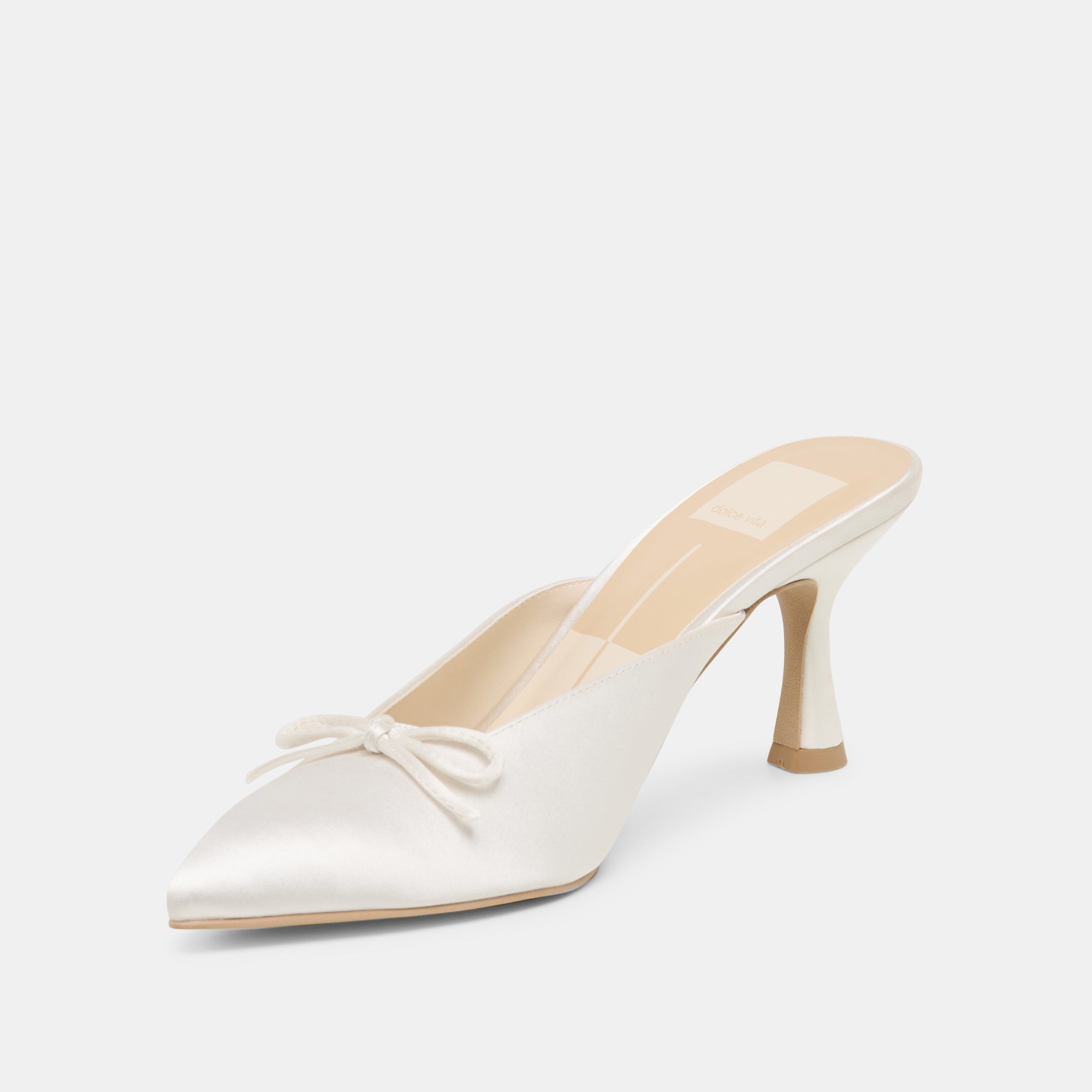 CLEO HIGH HEELS OFF WHITE SATIN - Image 6