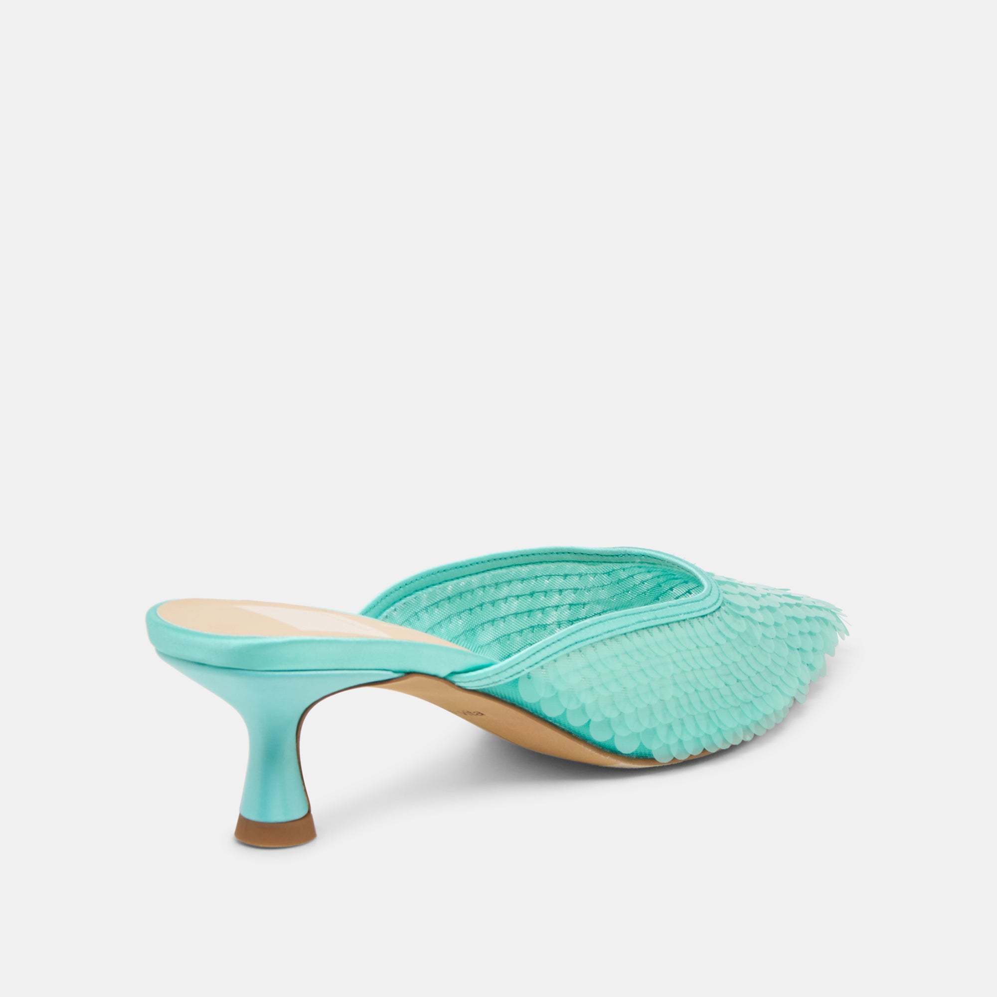 CLEO SEQUIN HEELS AQUA SEQUIN - Image 3