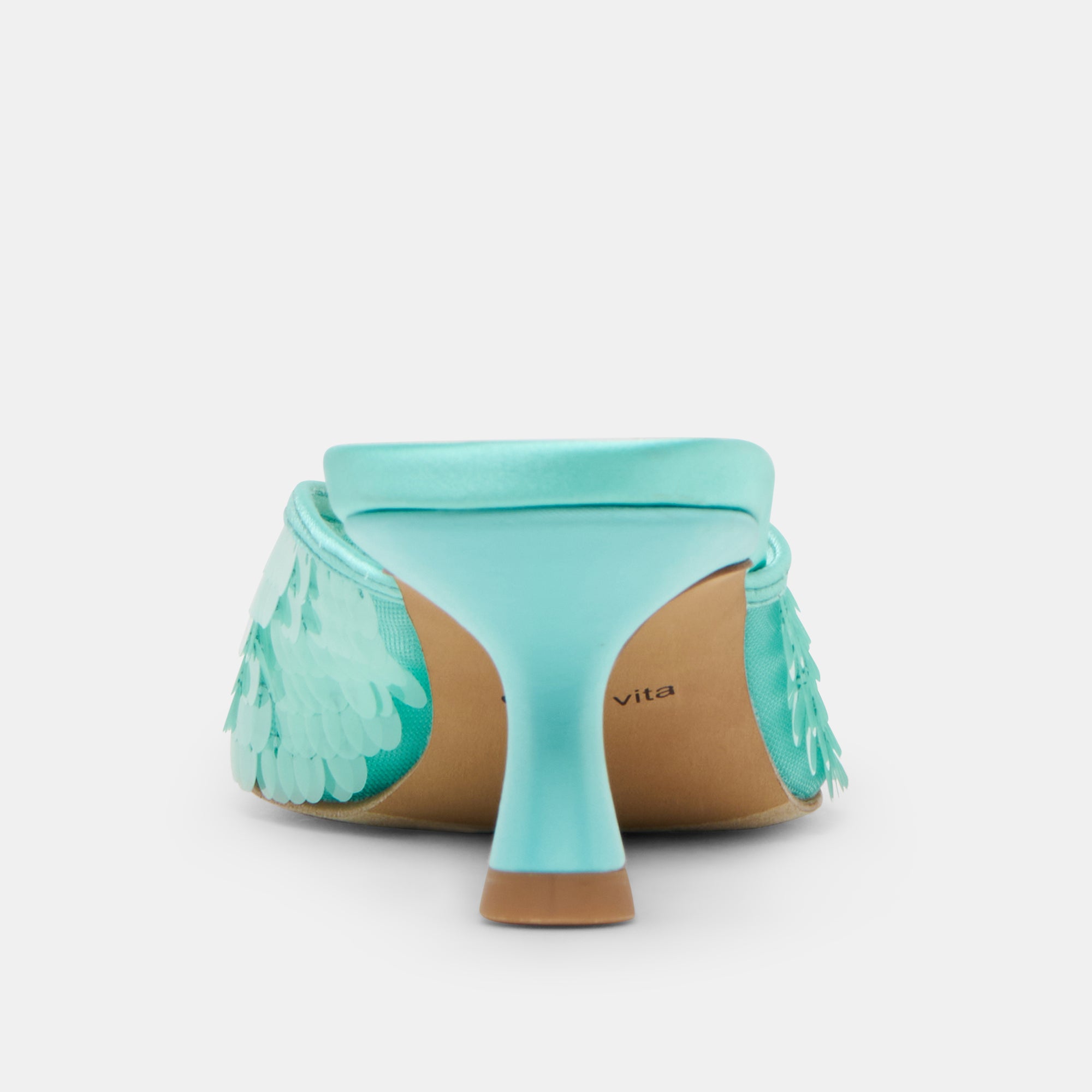 CLEO SEQUIN HEELS AQUA SEQUIN - Image 7