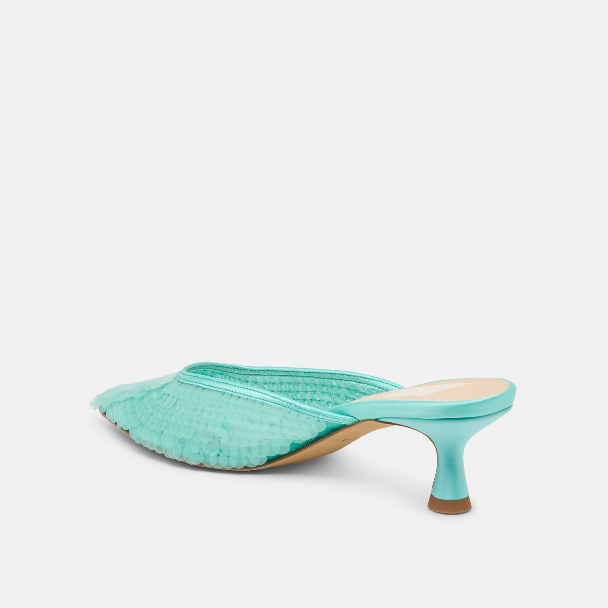CLEO SEQUIN HEELS AQUA SEQUIN - Image 5