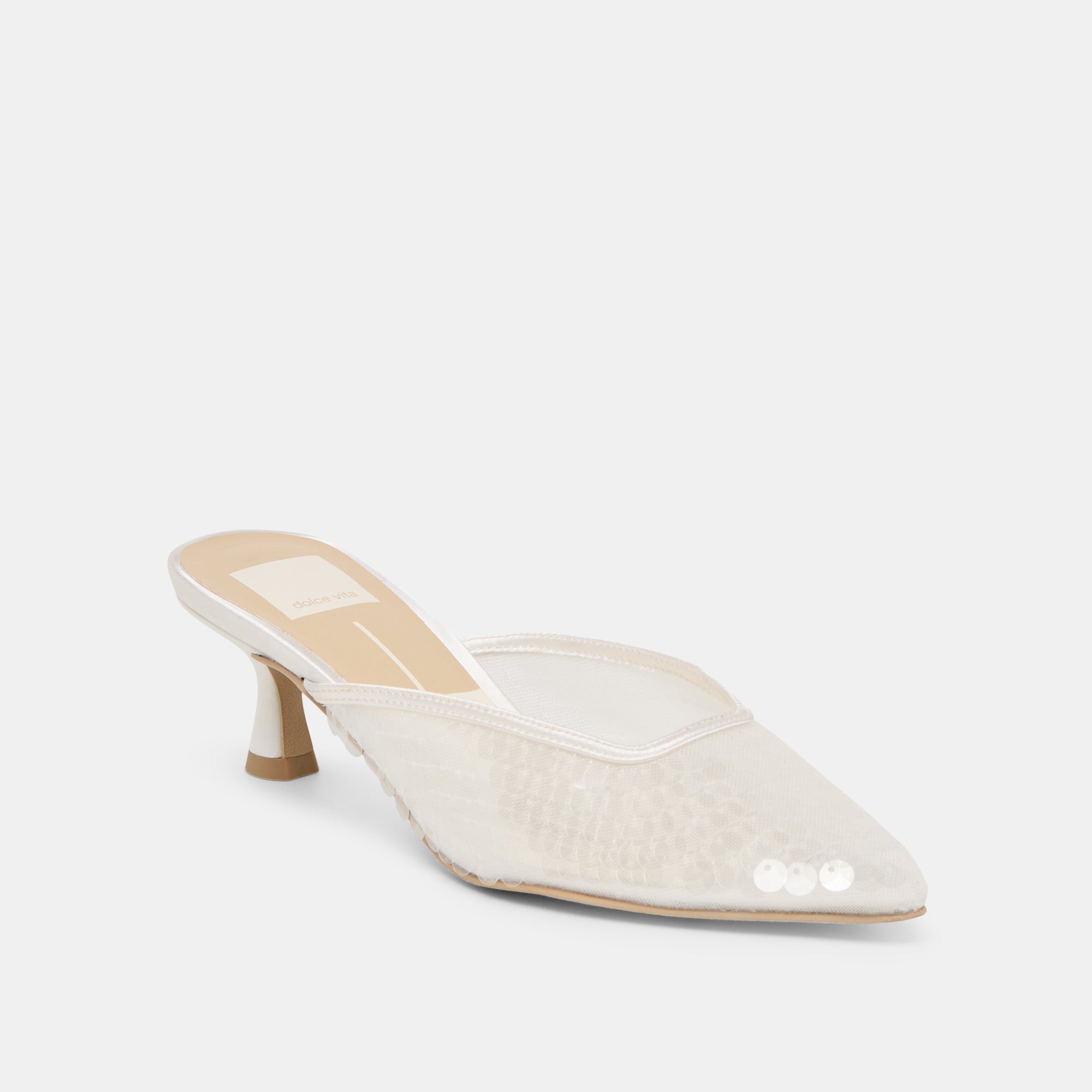 CLEO SEQUIN HEELS IVORY SEQUIN - Image 3
