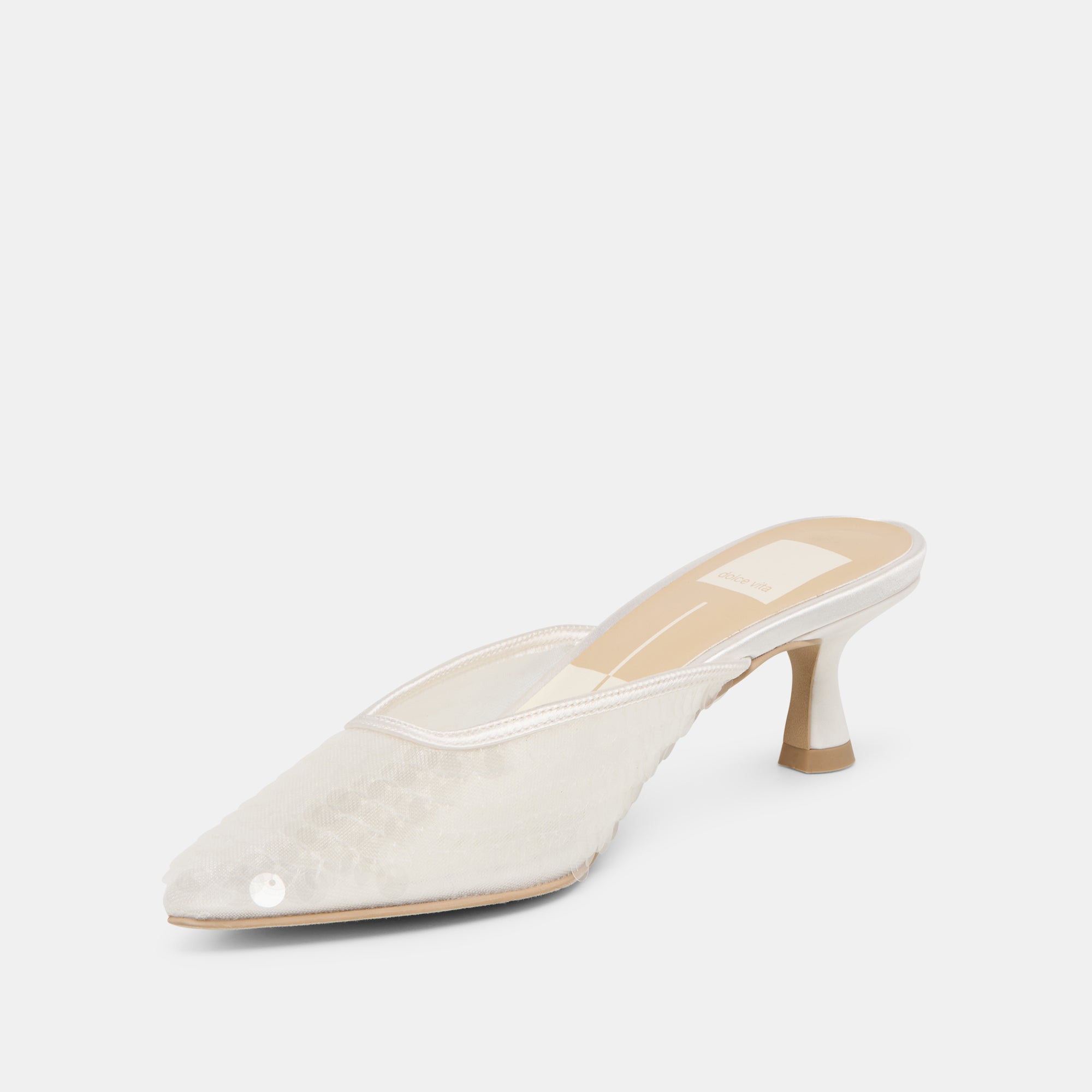 CLEO SEQUIN HEELS IVORY SEQUIN - Image 7
