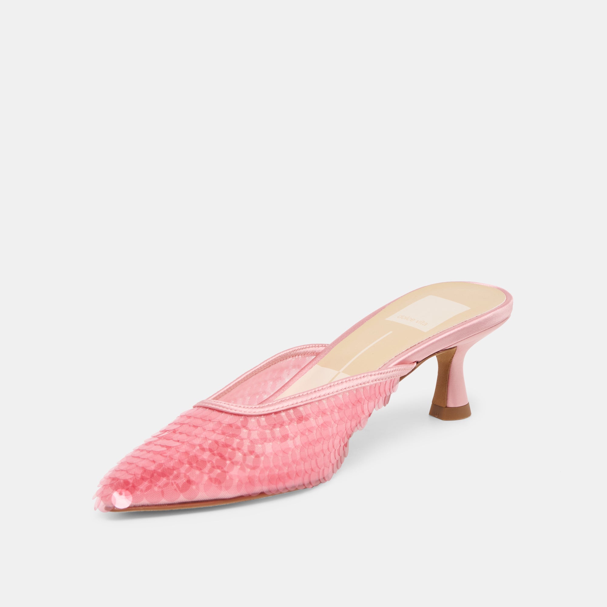 CLEO SEQUIN HEELS LIGHT PINK SEQUIN - Image 4