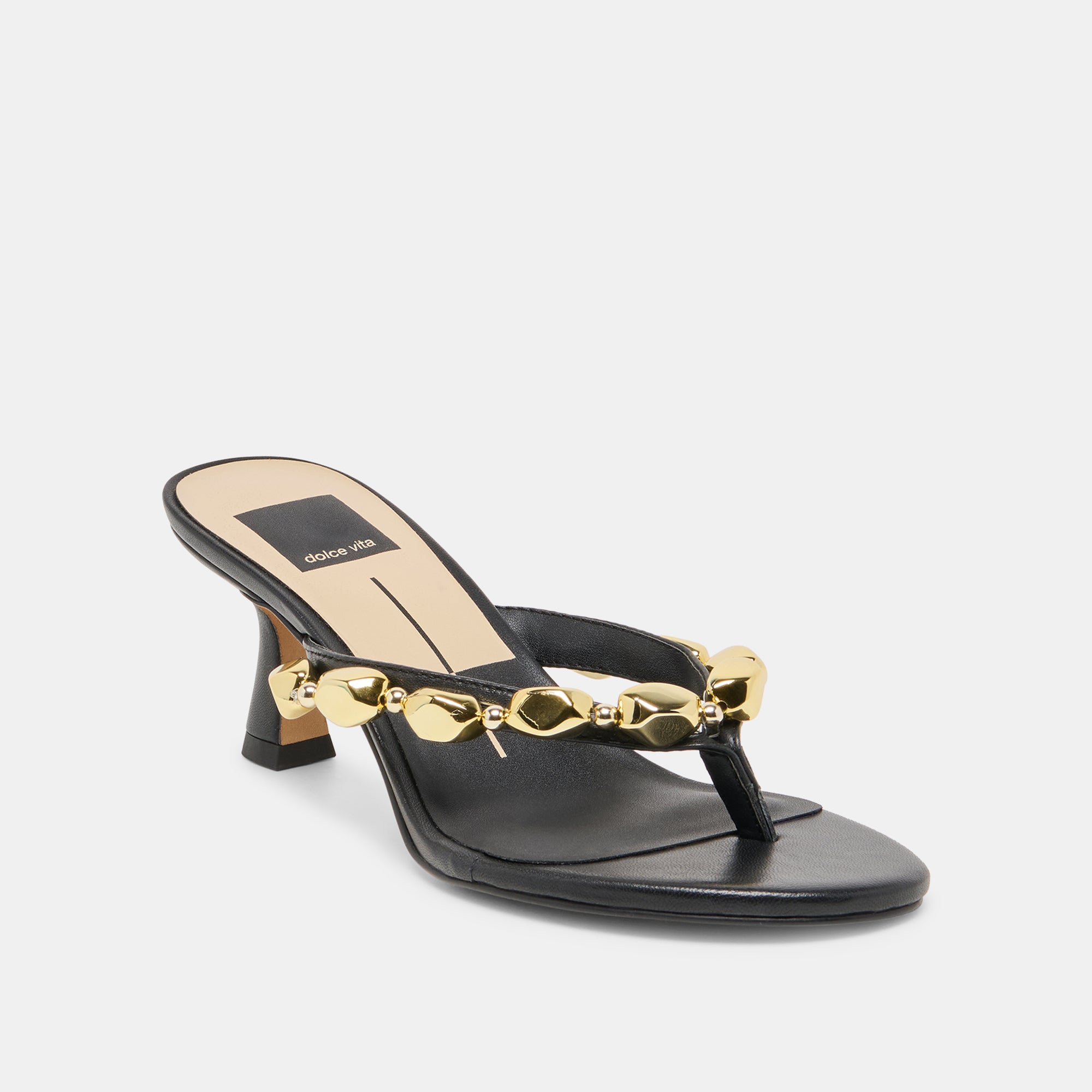 DAKSIE HEELS BLACK LEATHER - Image 3