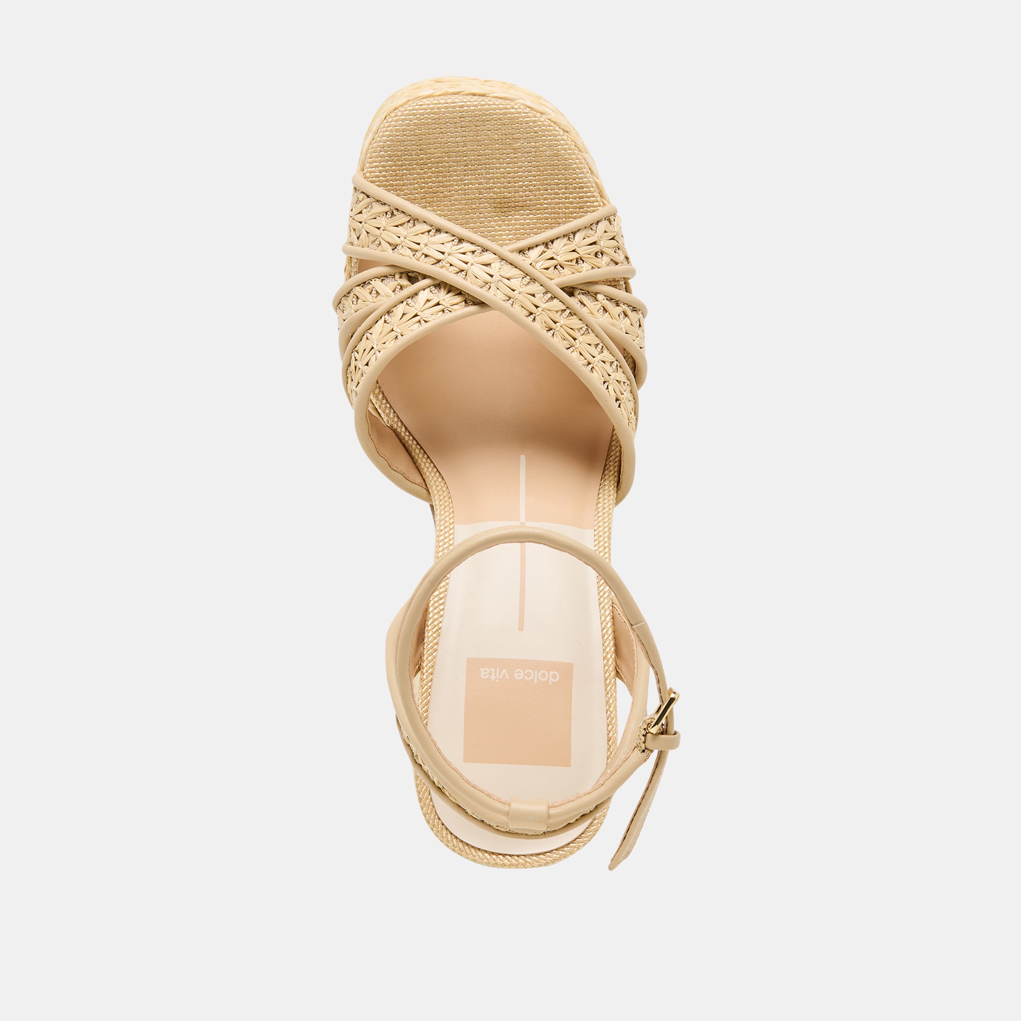 DANILA HEELS LT NATURAL CROSS HATCH RAFFIA - Image 9