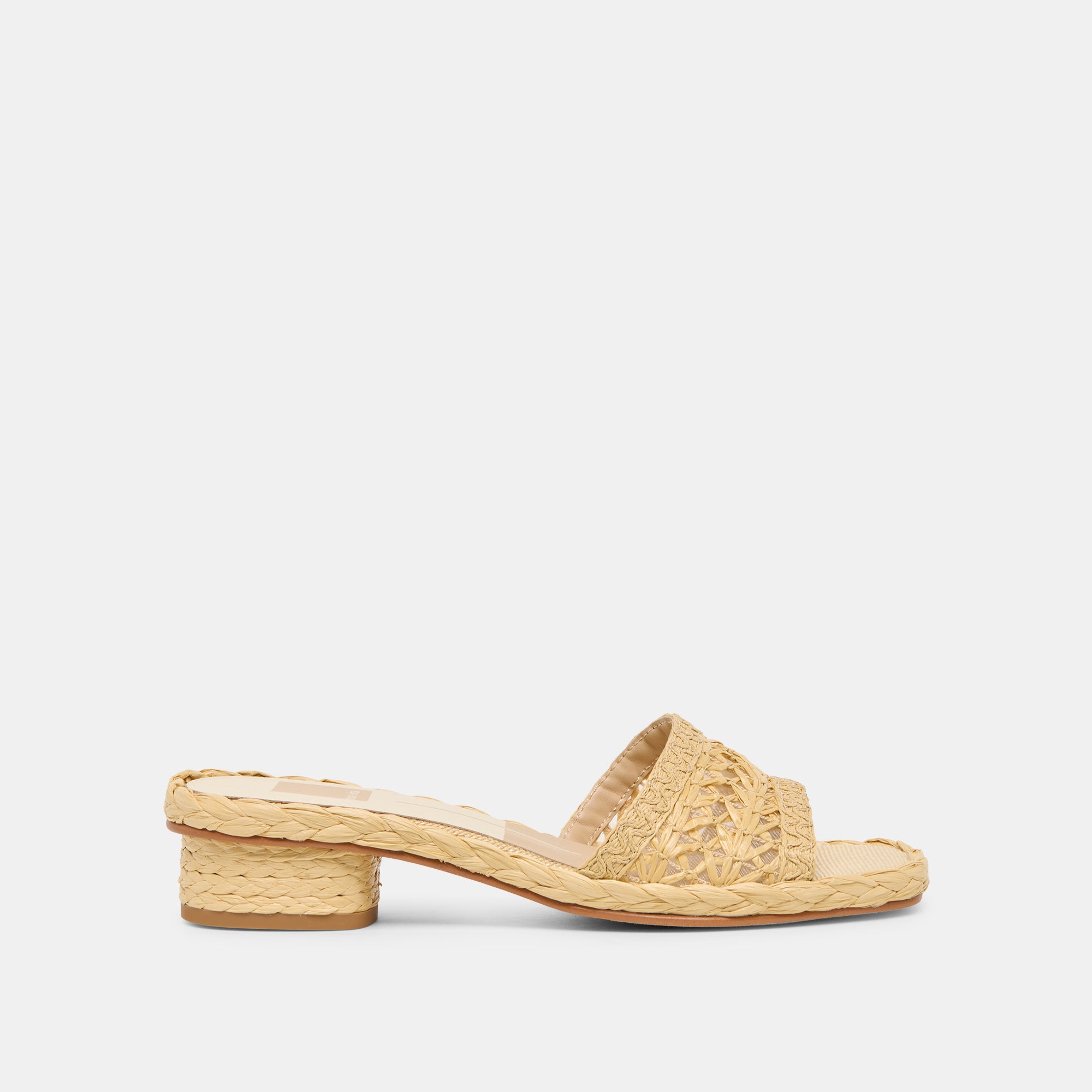 DIXI WIDE SANDALS LT NATURAL CROSS HATCH RAFFIA