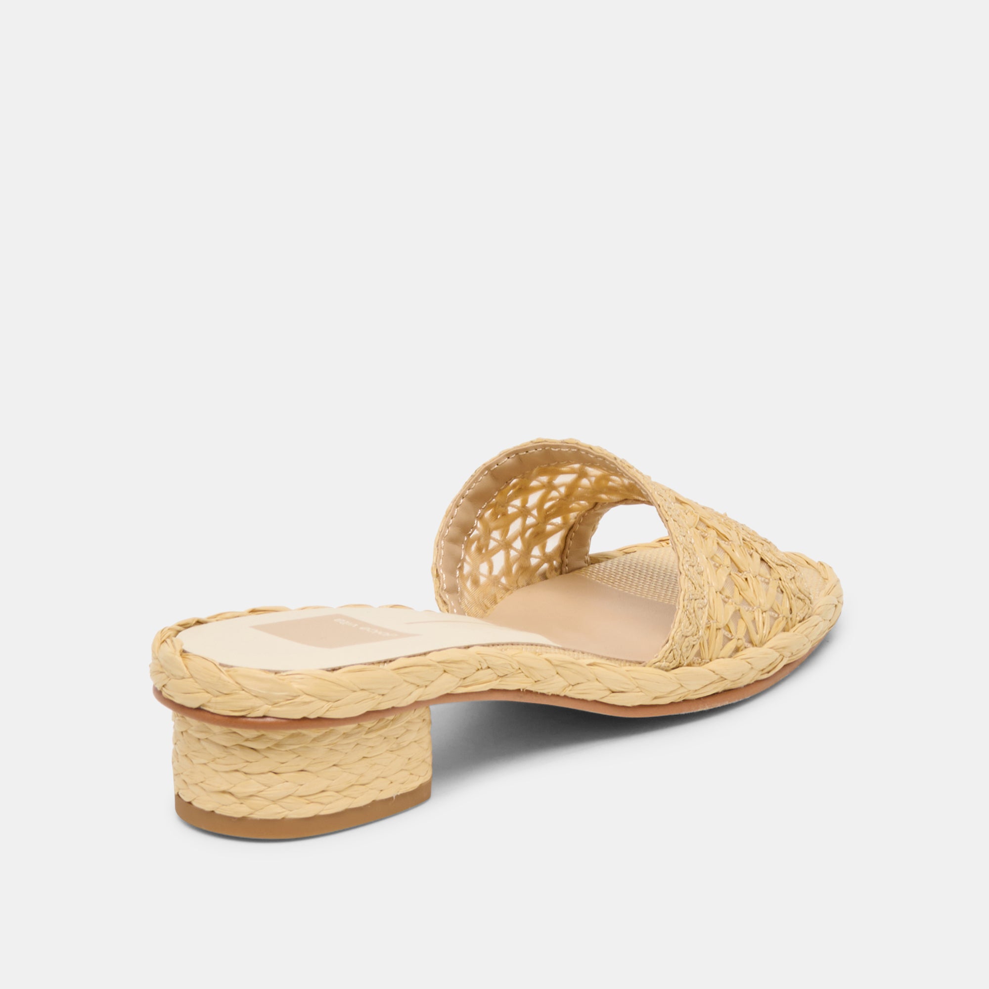 DIXI WIDE SANDALS LT NATURAL CROSS HATCH RAFFIA - Image 3
