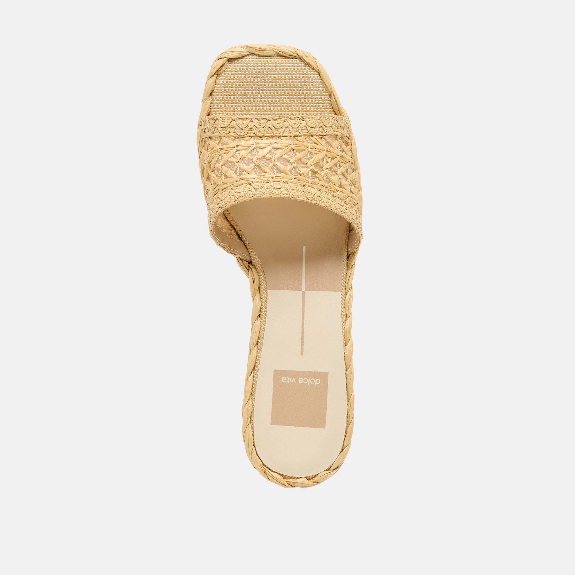 DIXI WIDE SANDALS LT NATURAL CROSS HATCH RAFFIA - Image 8