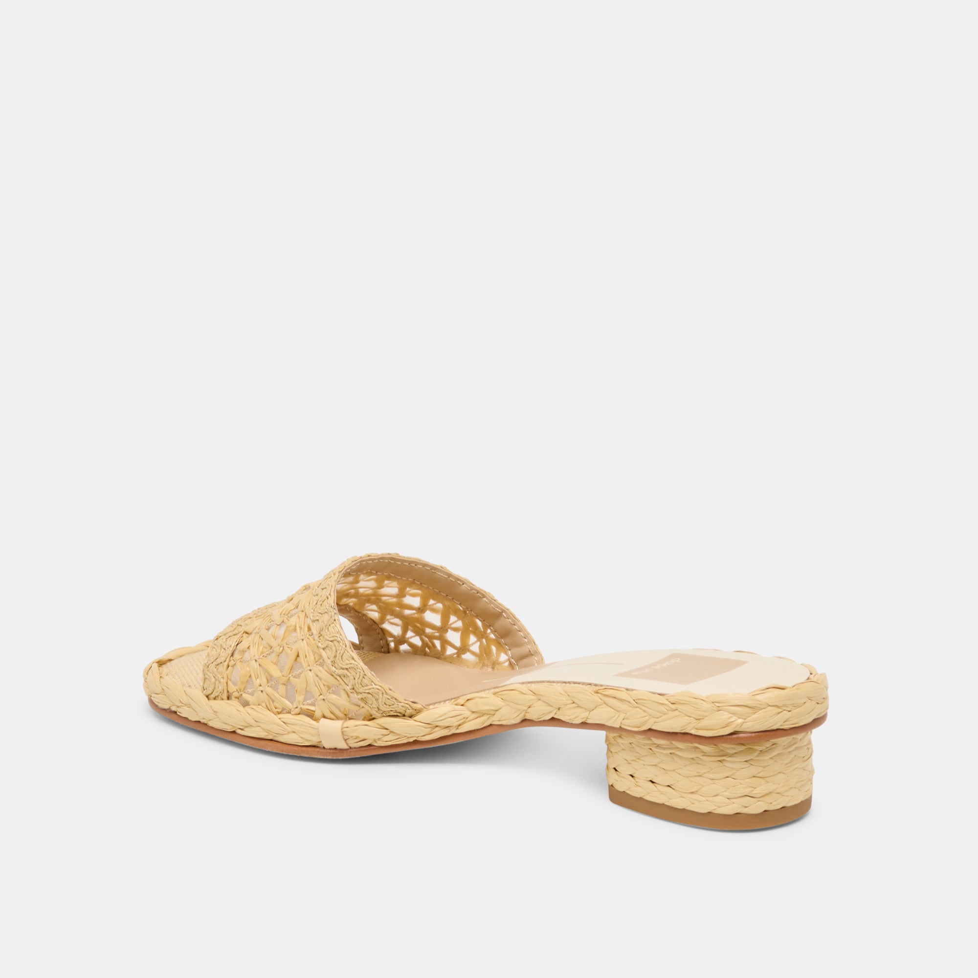 DIXI WIDE SANDALS LT NATURAL CROSS HATCH RAFFIA - Image 5