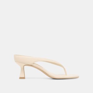 DOREEN HEELS BONE LEATHER