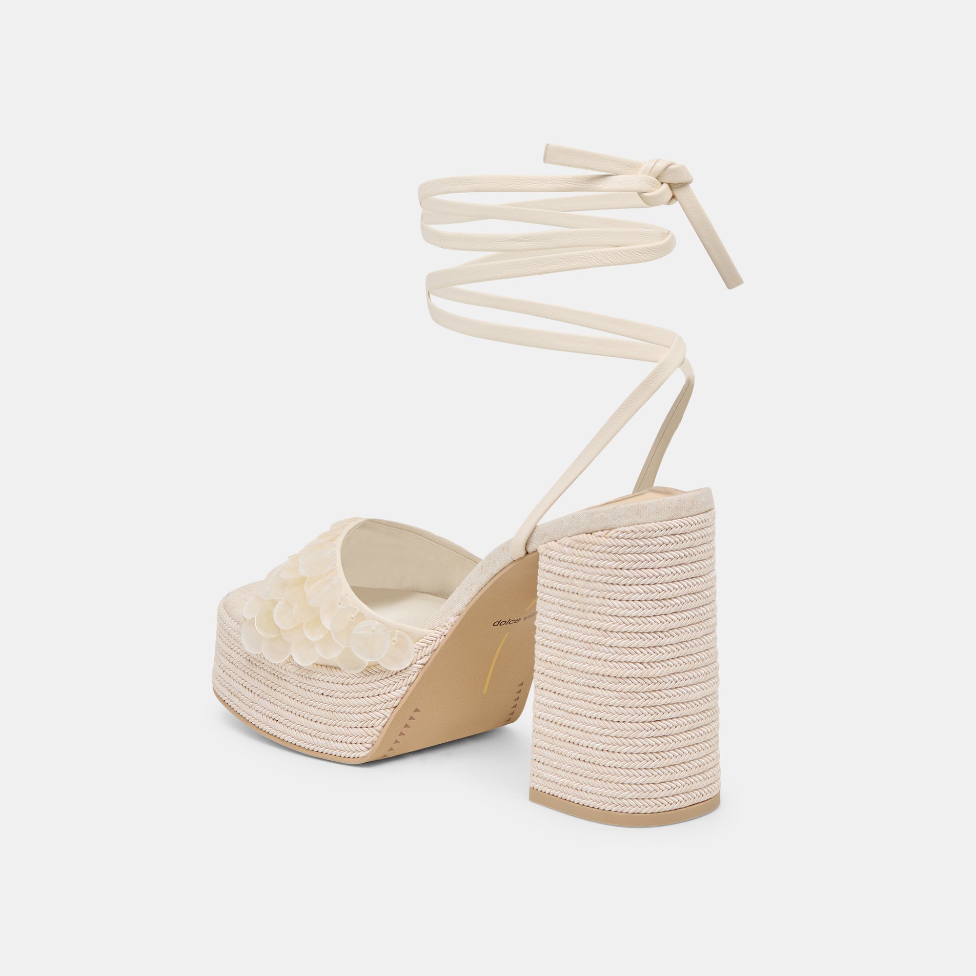 DORTHY CONFETTI HEELS IVORY LEATHER - Image 7