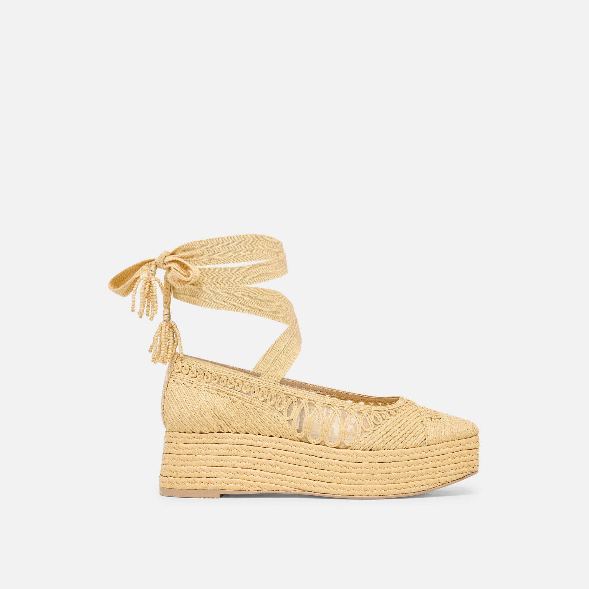 FARIS FLATS LT NATURAL MACRAME