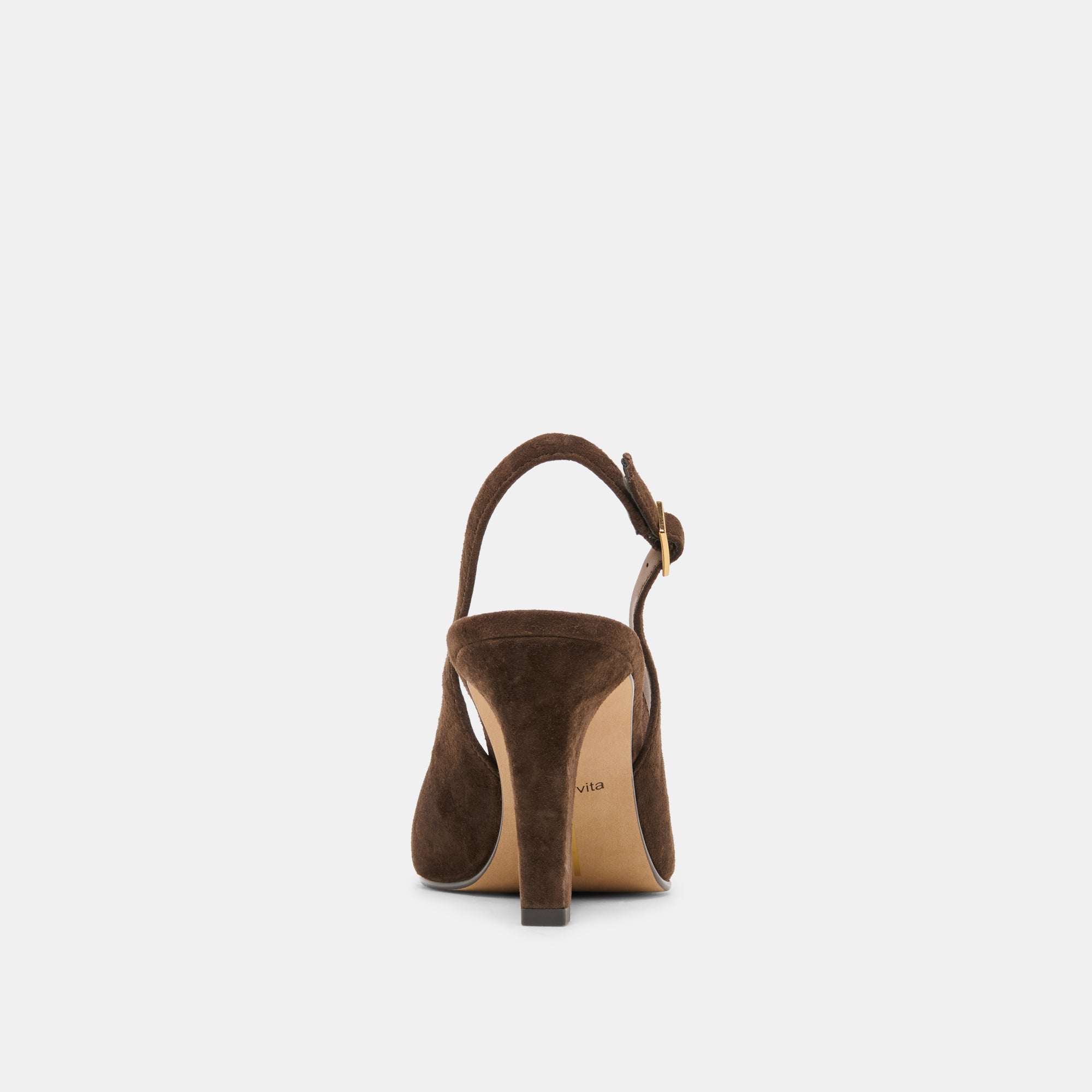 GESSIA HEELS DK BROWN SUEDE - Image 7