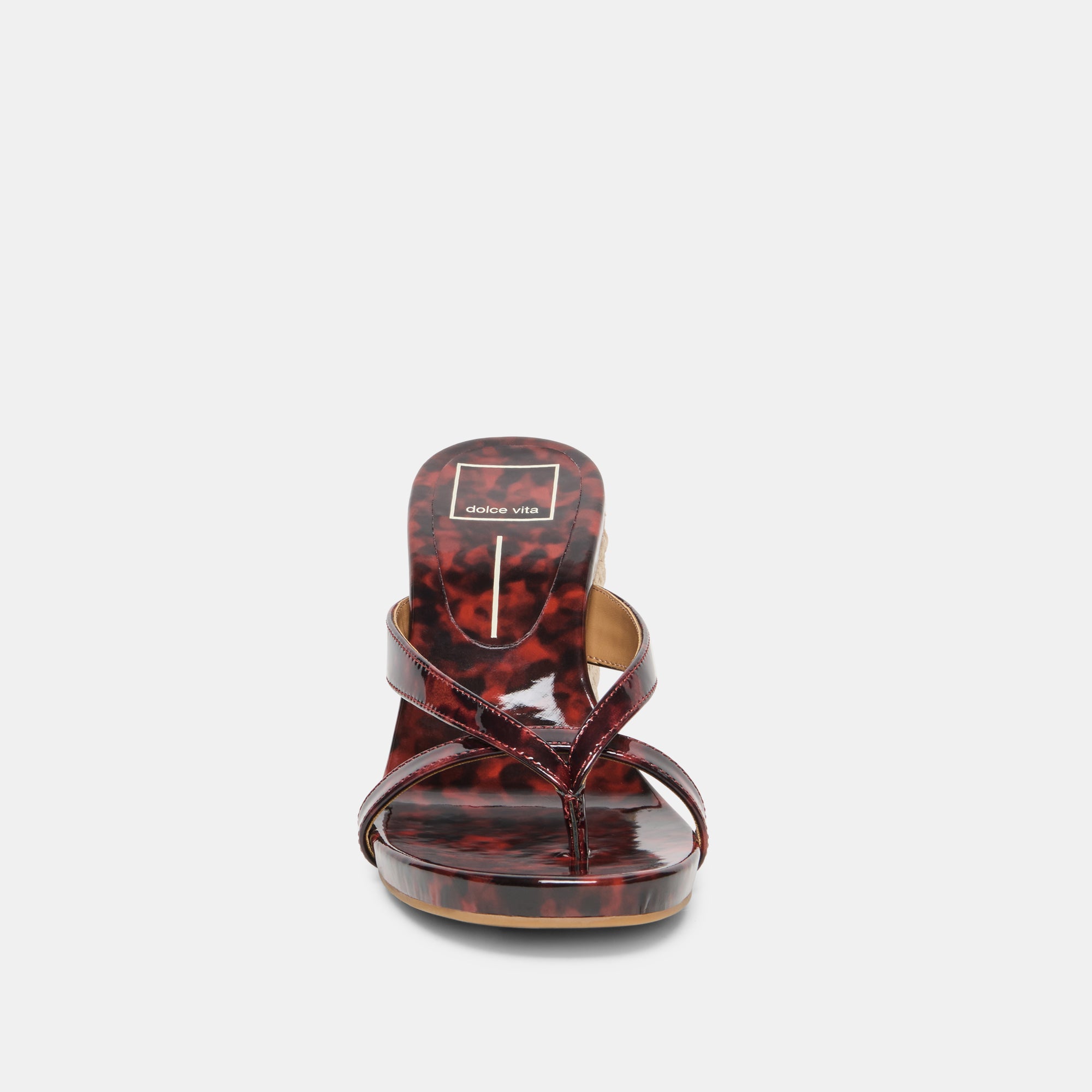 HELAN ESPADRILLE WEDGES TORTOISE PATENT LEATHER - Image 6