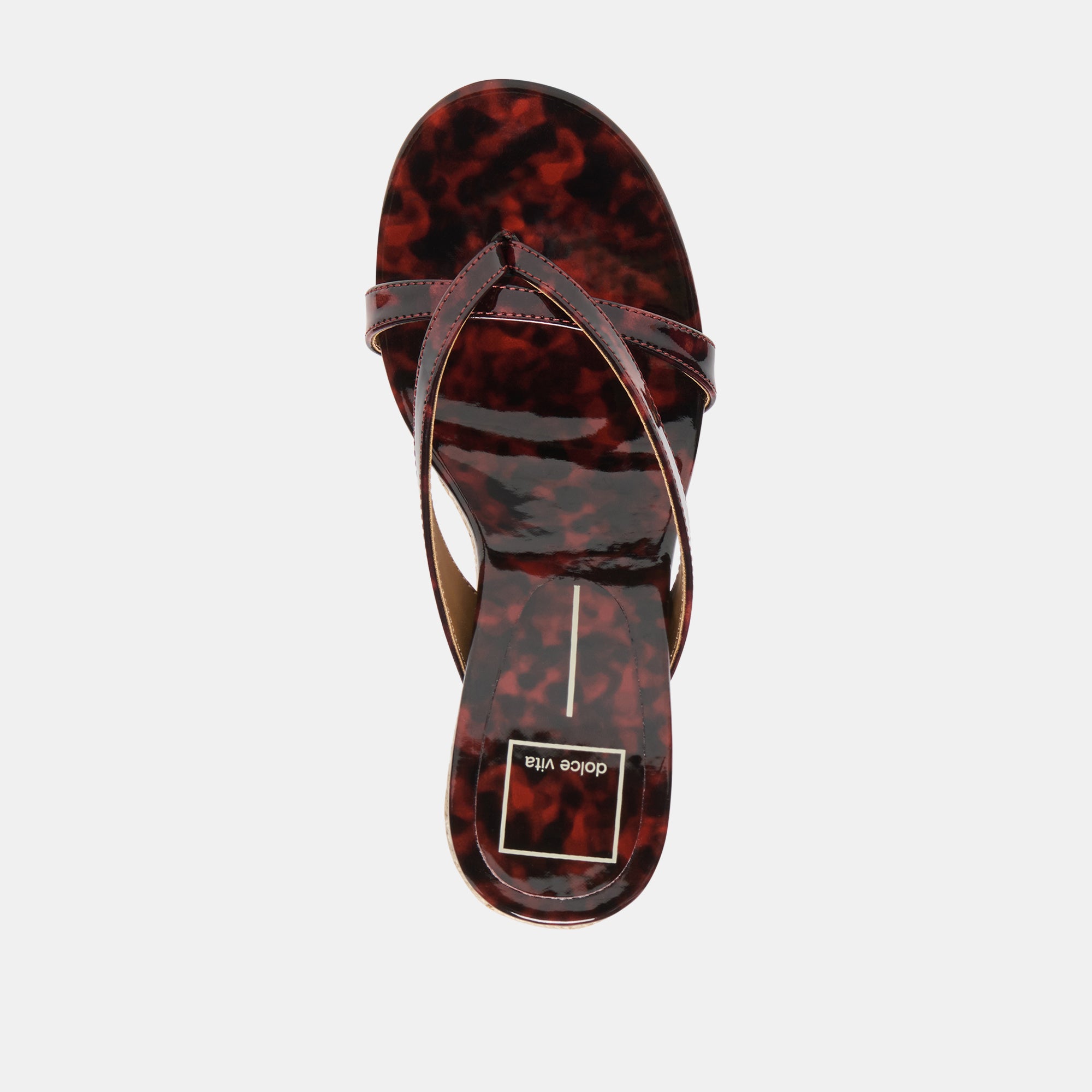 HELAN ESPADRILLE WEDGES TORTOISE PATENT LEATHER - Image 8