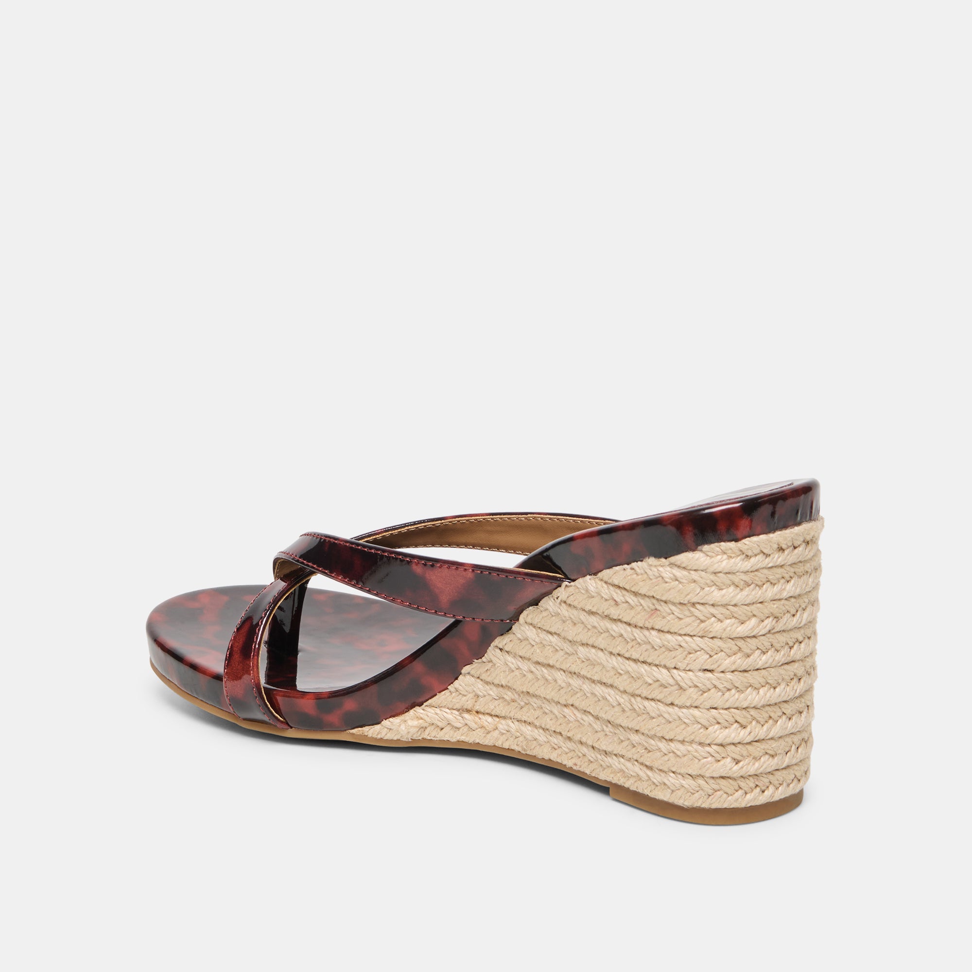 HELAN ESPADRILLE WEDGES TORTOISE PATENT LEATHER - Image 5