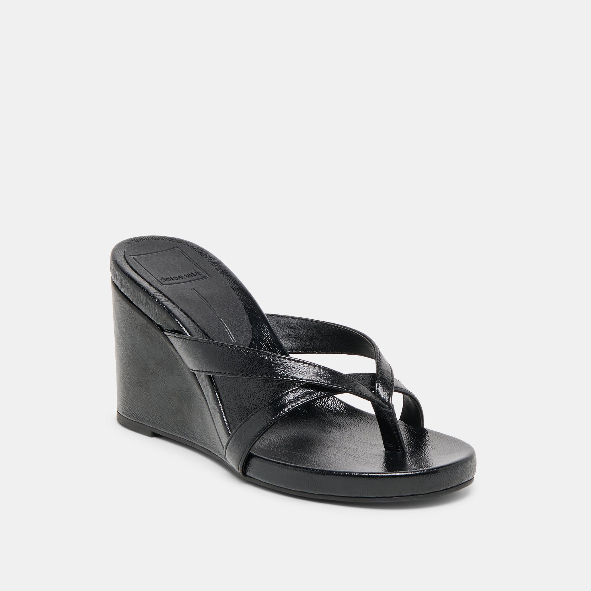 HELAN WEDGES BLACK LEATHER - Image 3